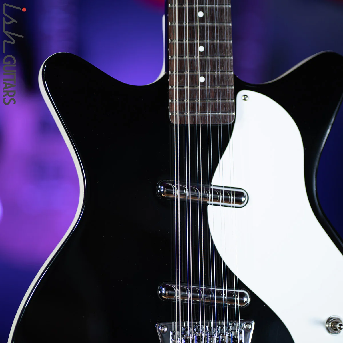 Danelectro 12SDC 12-String Electric Guitar Black - Image 3