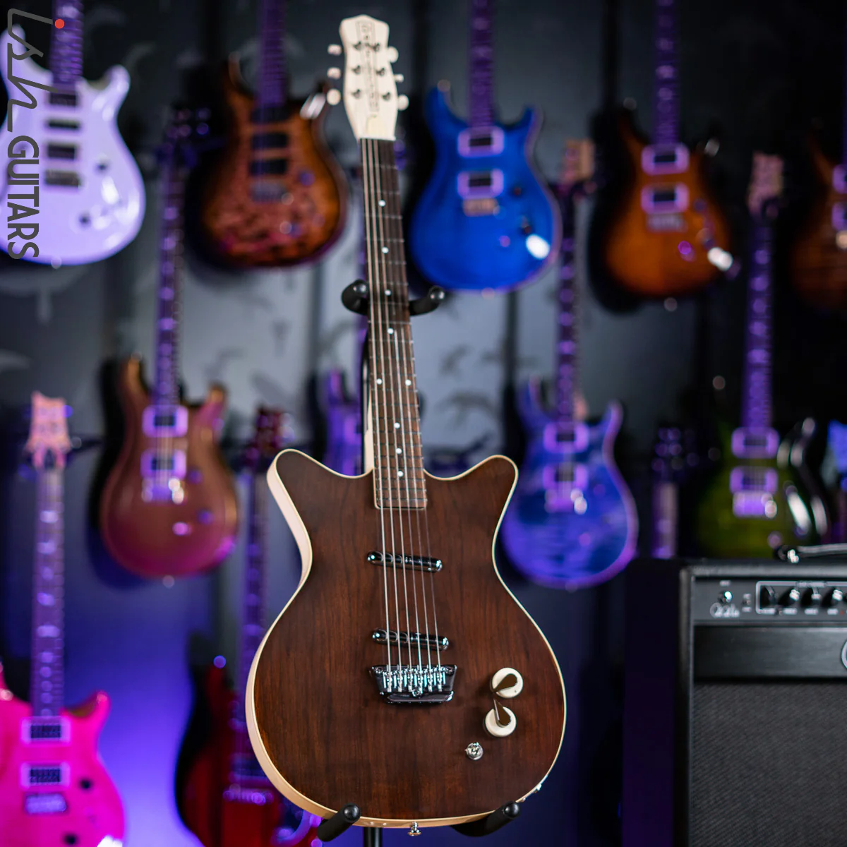 Danelectro '59 Electric Guitar Divine Dark Walnut - Demo - Image 2
