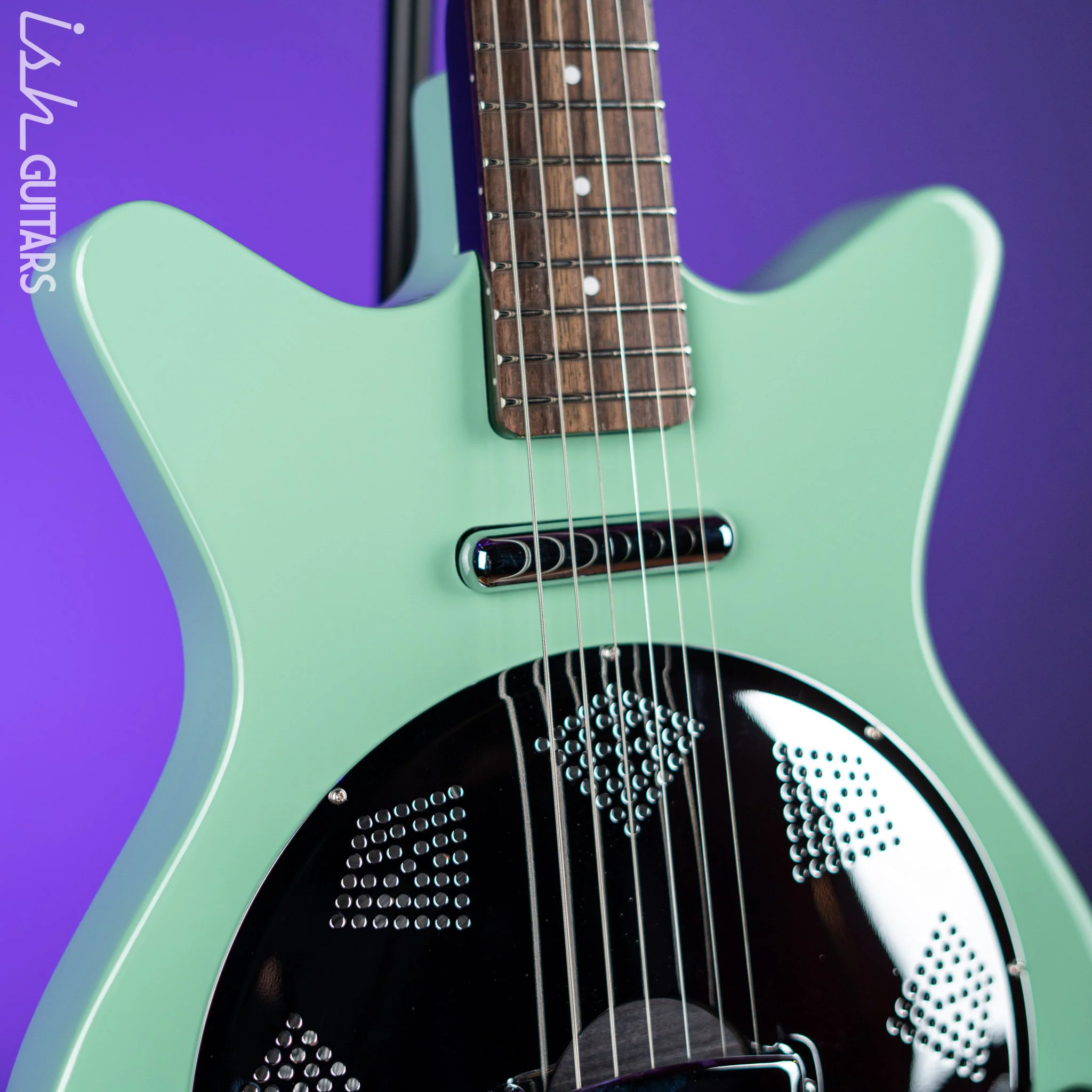 Danelectro '59 Resonator Electric Guitar Vintage Aqua - Image 3