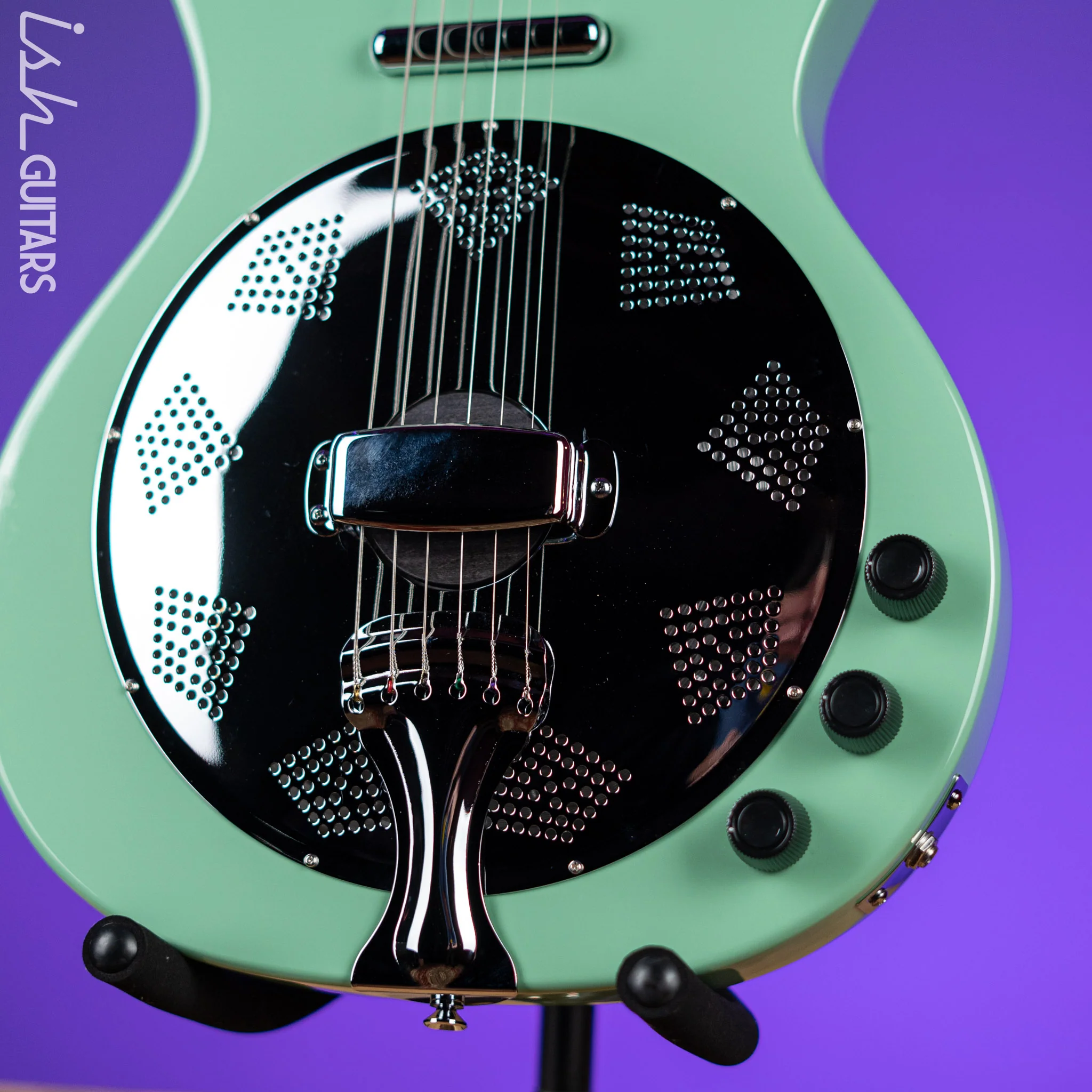 Danelectro '59 Resonator Electric Guitar Vintage Aqua - Image 4
