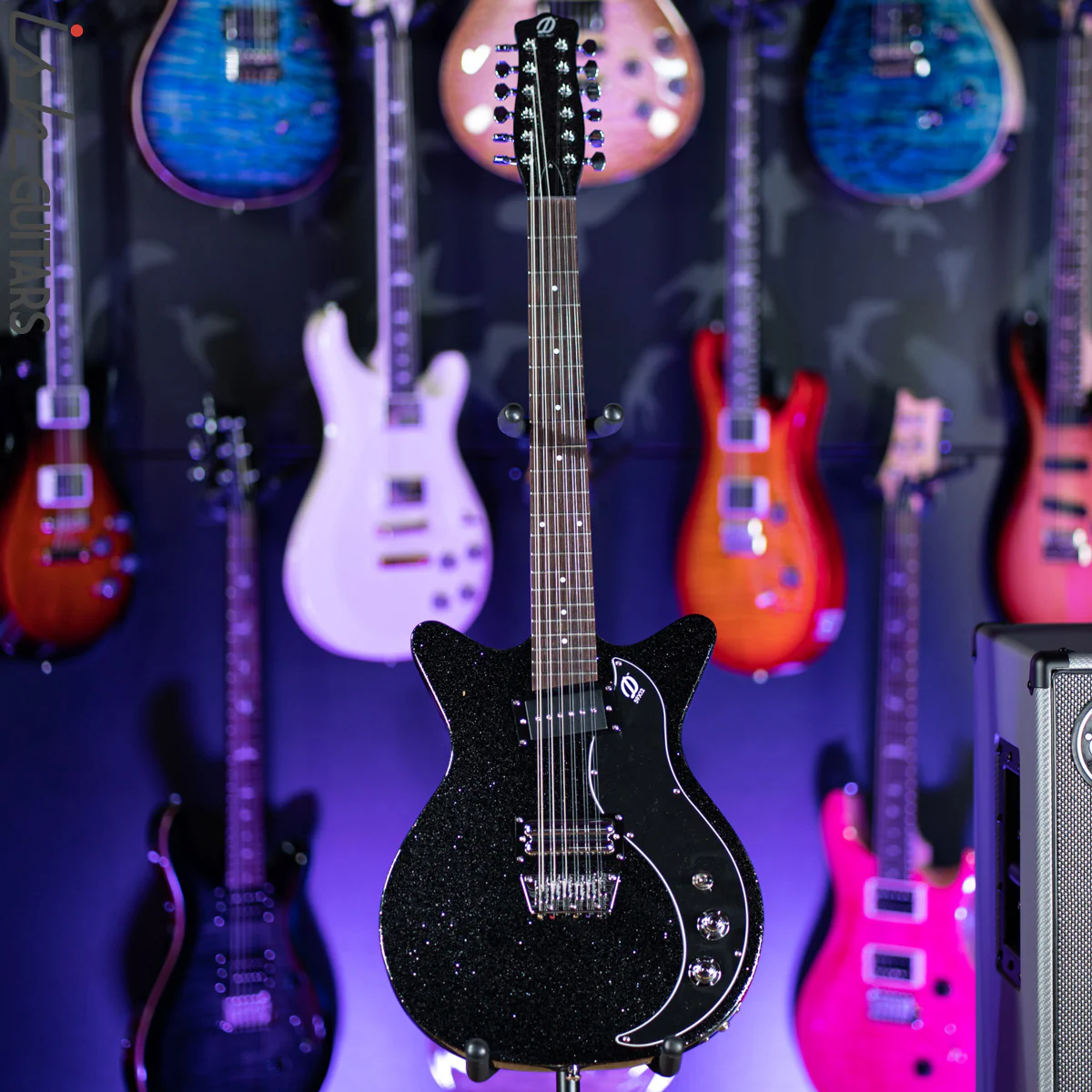 Danelectro 59x12 12-String Electric Guitar Black Metalflake - Image 2