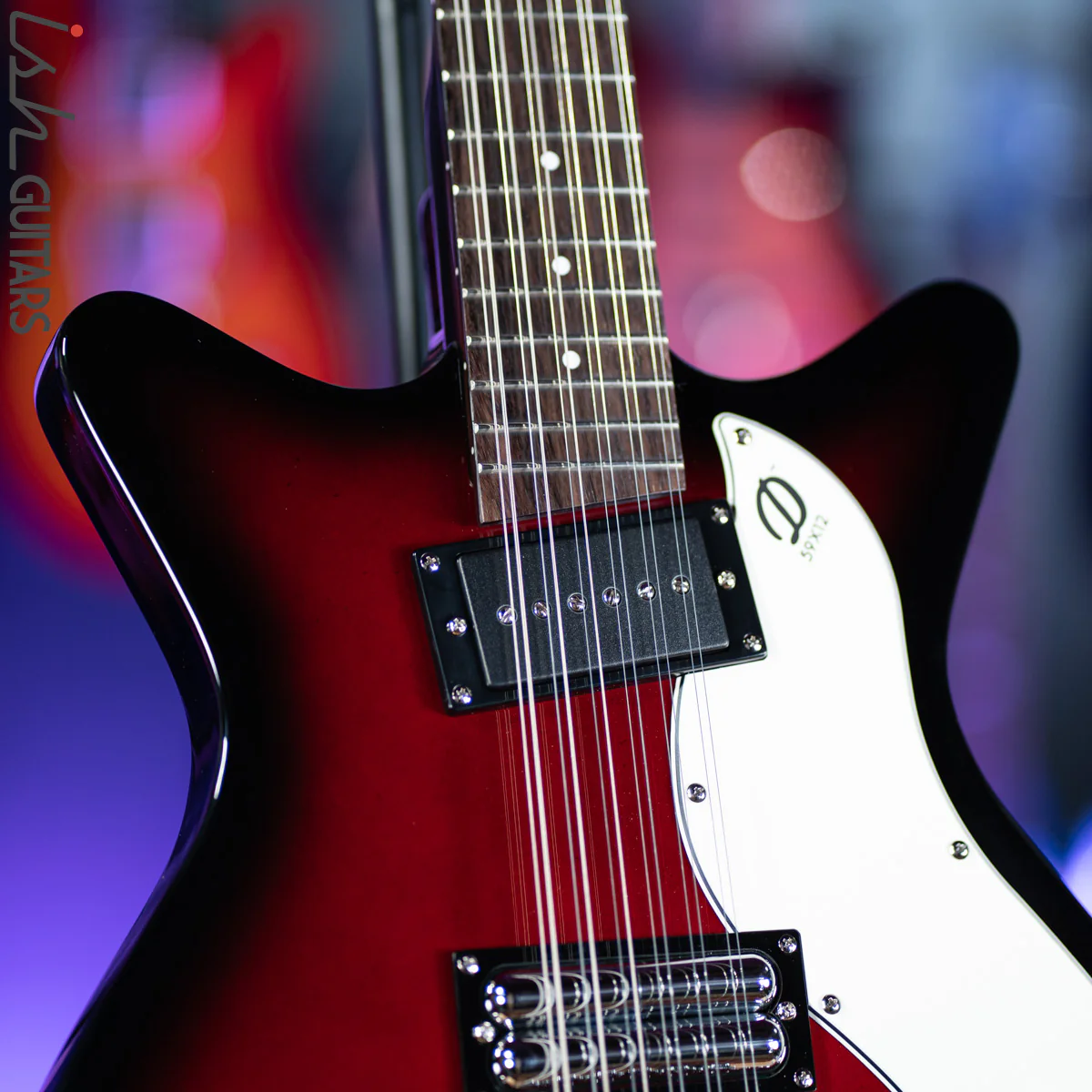 Danelectro 59x12 12-String Electric Guitar Red Burst - Image 5