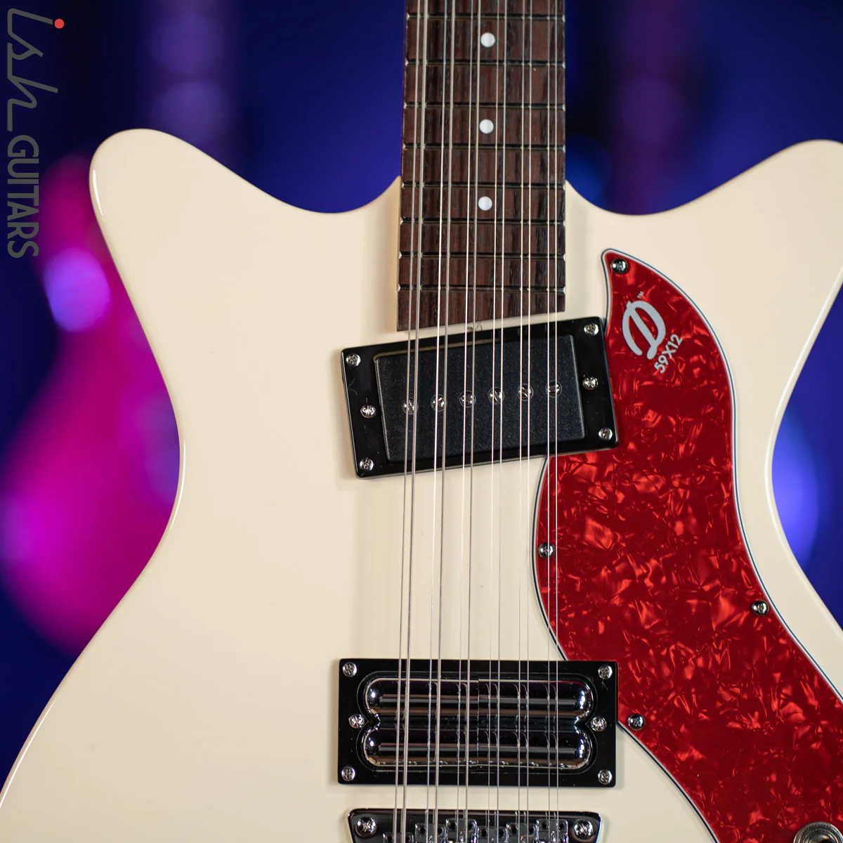 Danelectro 59x12 12-String Electric Guitar Vintage Cream - Image 3