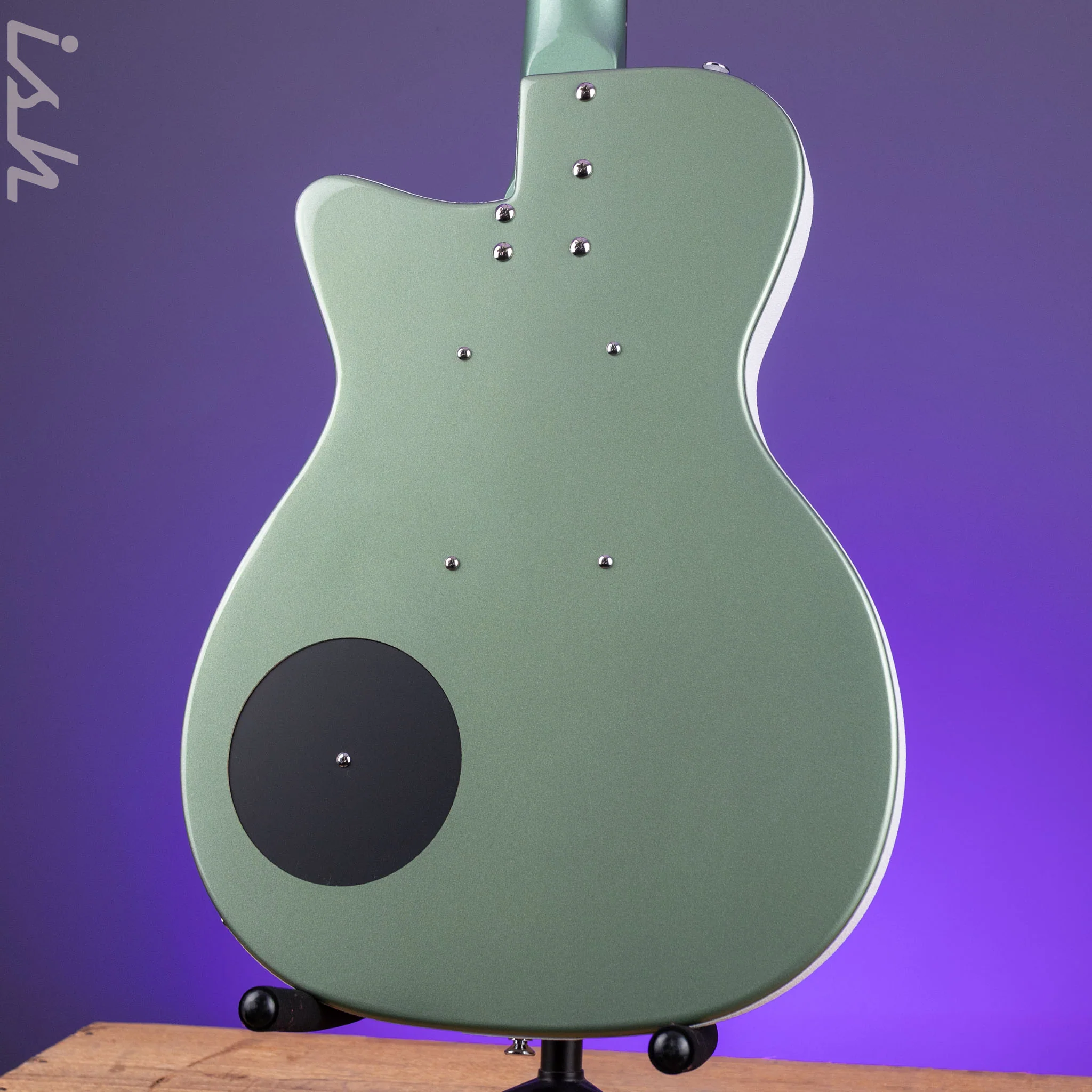 Danelectro D-56 Baritone Electric Guitar Olive Metallic *Ish Guitars Exclusive* - Image 8