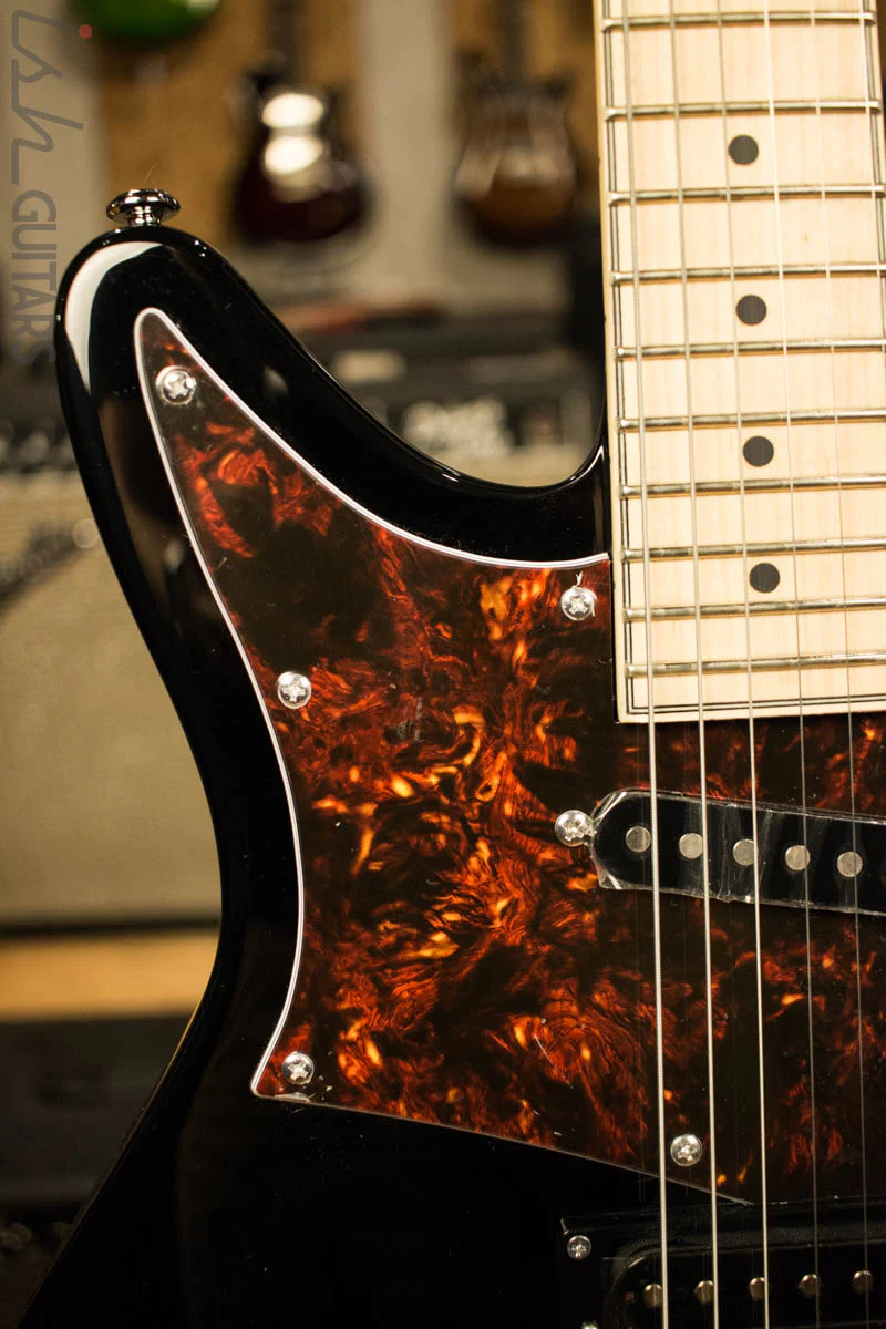 D'Angelico Premier Series Bedford Electric Guitar with Tremolo Tailpiece Black - Image 3