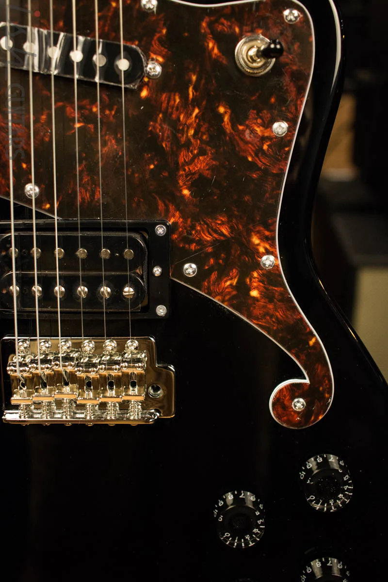 D'Angelico Premier Series Bedford Electric Guitar with Tremolo Tailpiece Black - Image 4