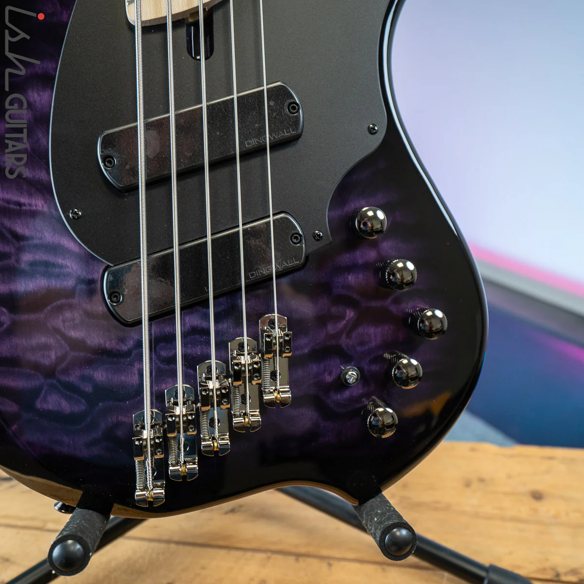 Dingwall 10th Anniversary Combustion 5-String 2 PUP Amethystburst Maple Fretboard - Image 4