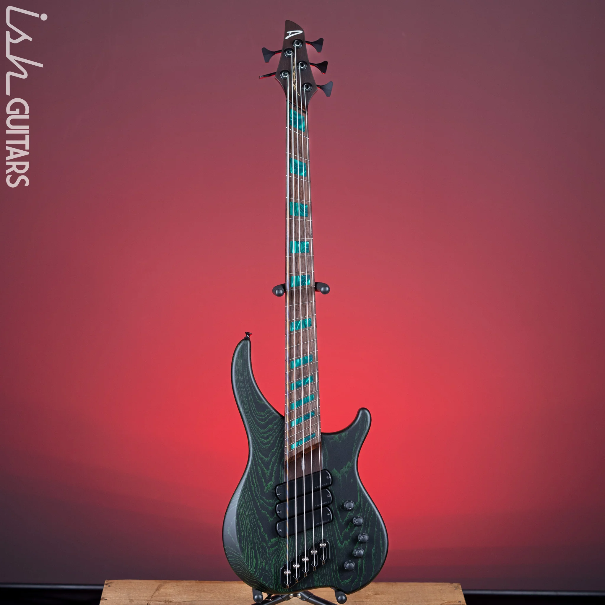 Dingwall ABZ 5-String Bass Black with Green Ceruse Satin - Image 2