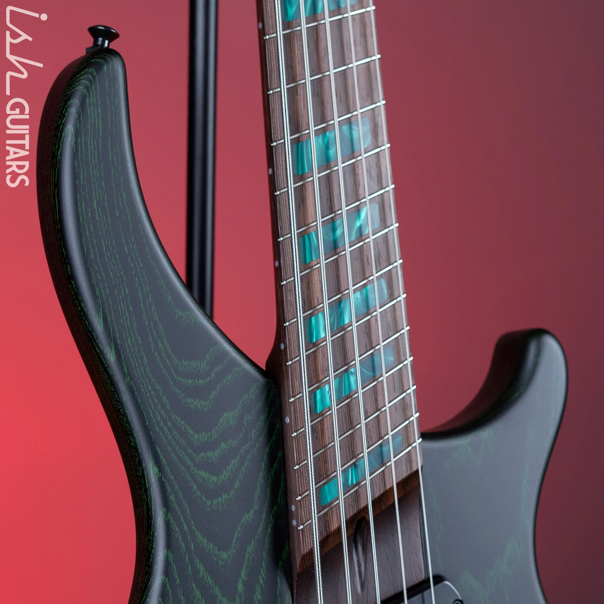Dingwall ABZ 5-String Bass Black with Green Ceruse Satin - Image 3