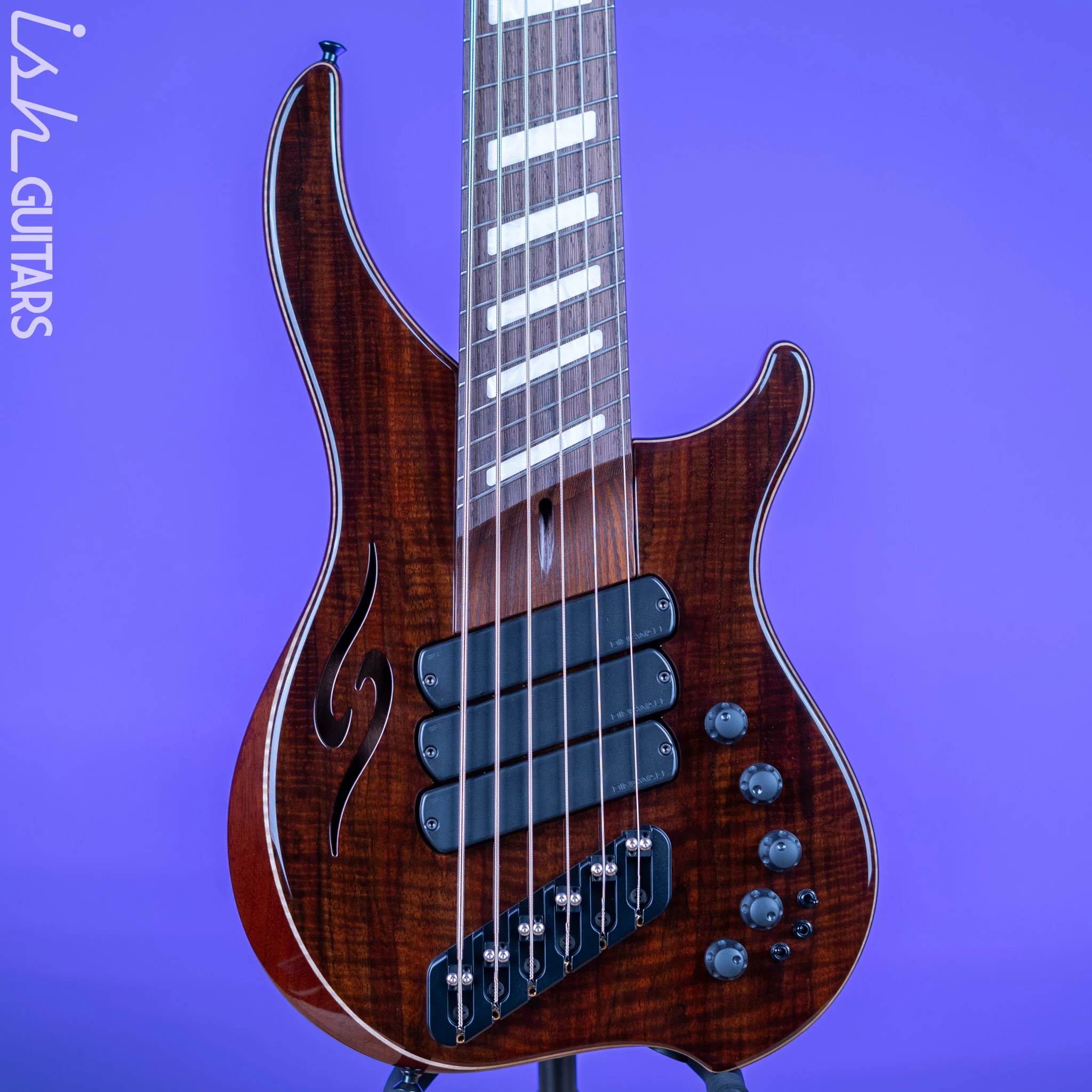 Dingwall Afterburner II 6-String Bass Natural Chambered Walnut NAMM 2022
