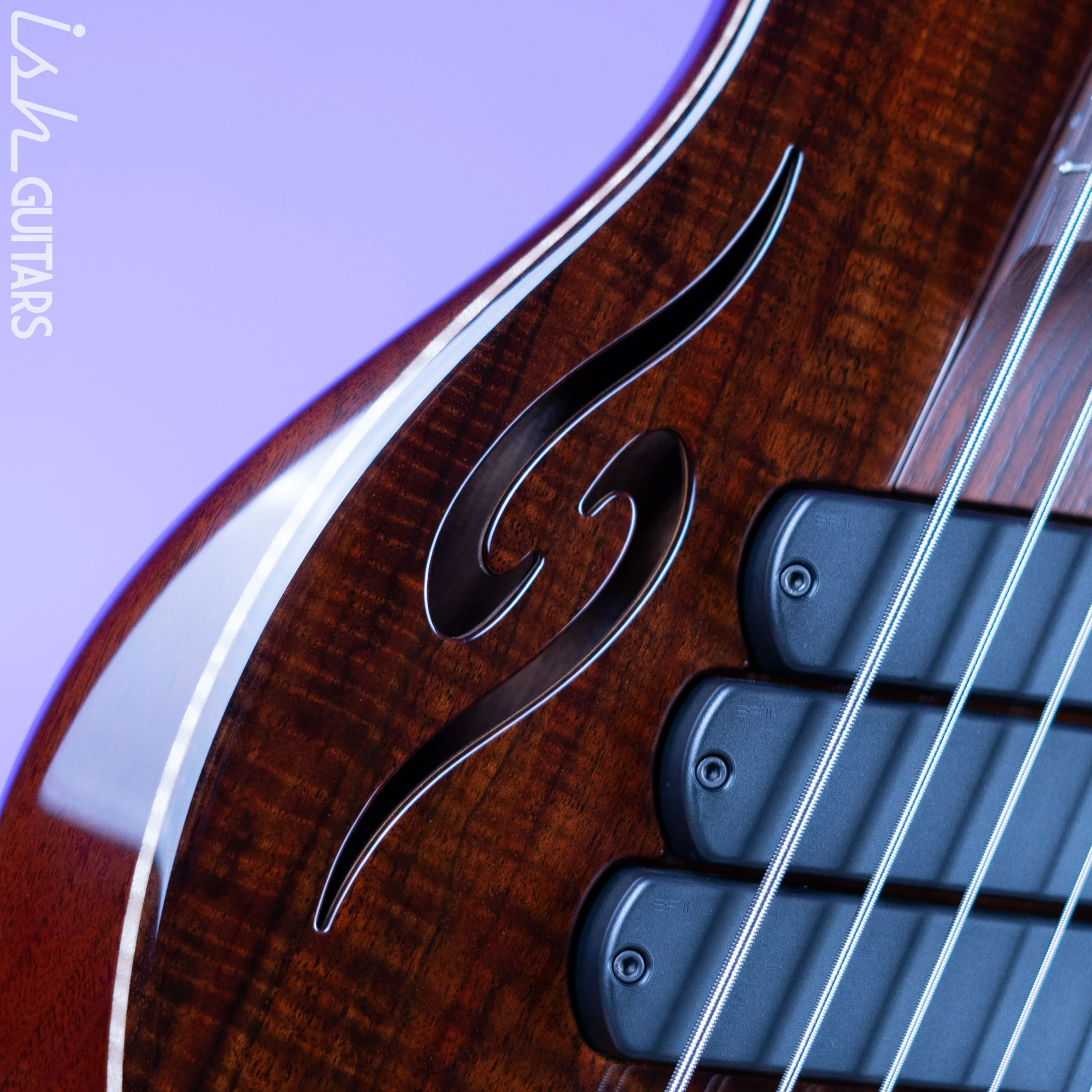 Dingwall Afterburner II 6-String Bass Natural Chambered Walnut NAMM 2022 - Image 5