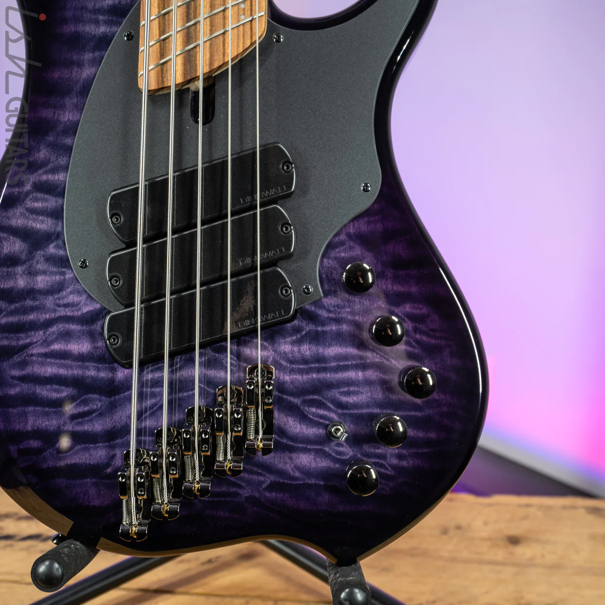 Dingwall 10th Anniversary Combustion 5-String 3 PUP Amethystburst Pau Ferro Fretboard - Image 4