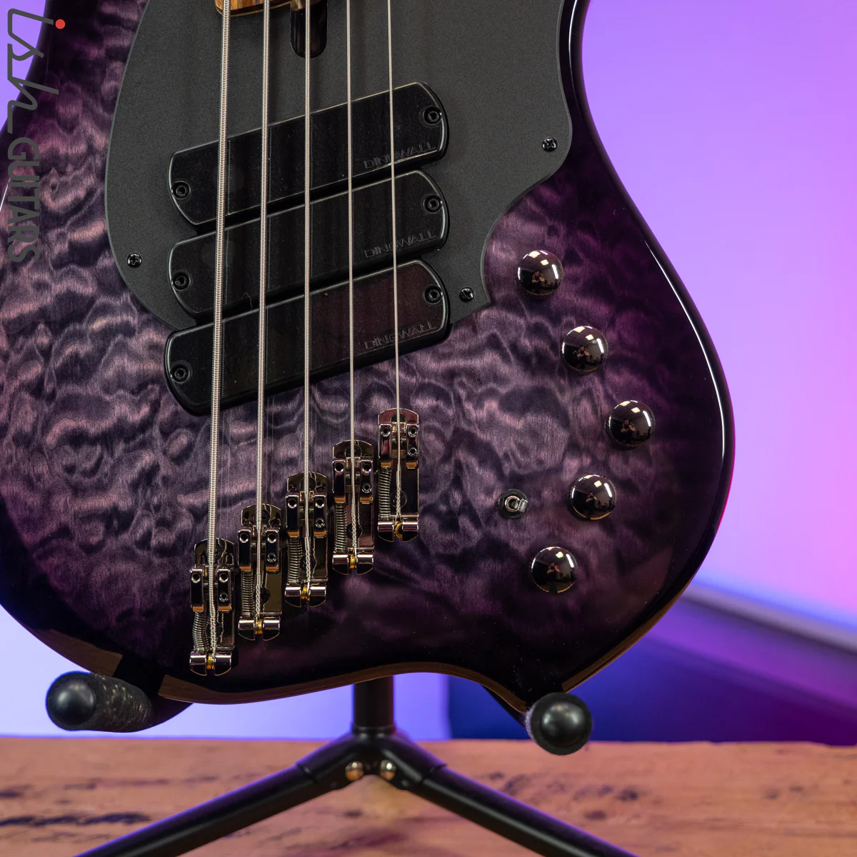 Dingwall 10th Anniversary Combustion 5-String 3 PUP Amethystburst Pau Ferro Fretboard - Image 4