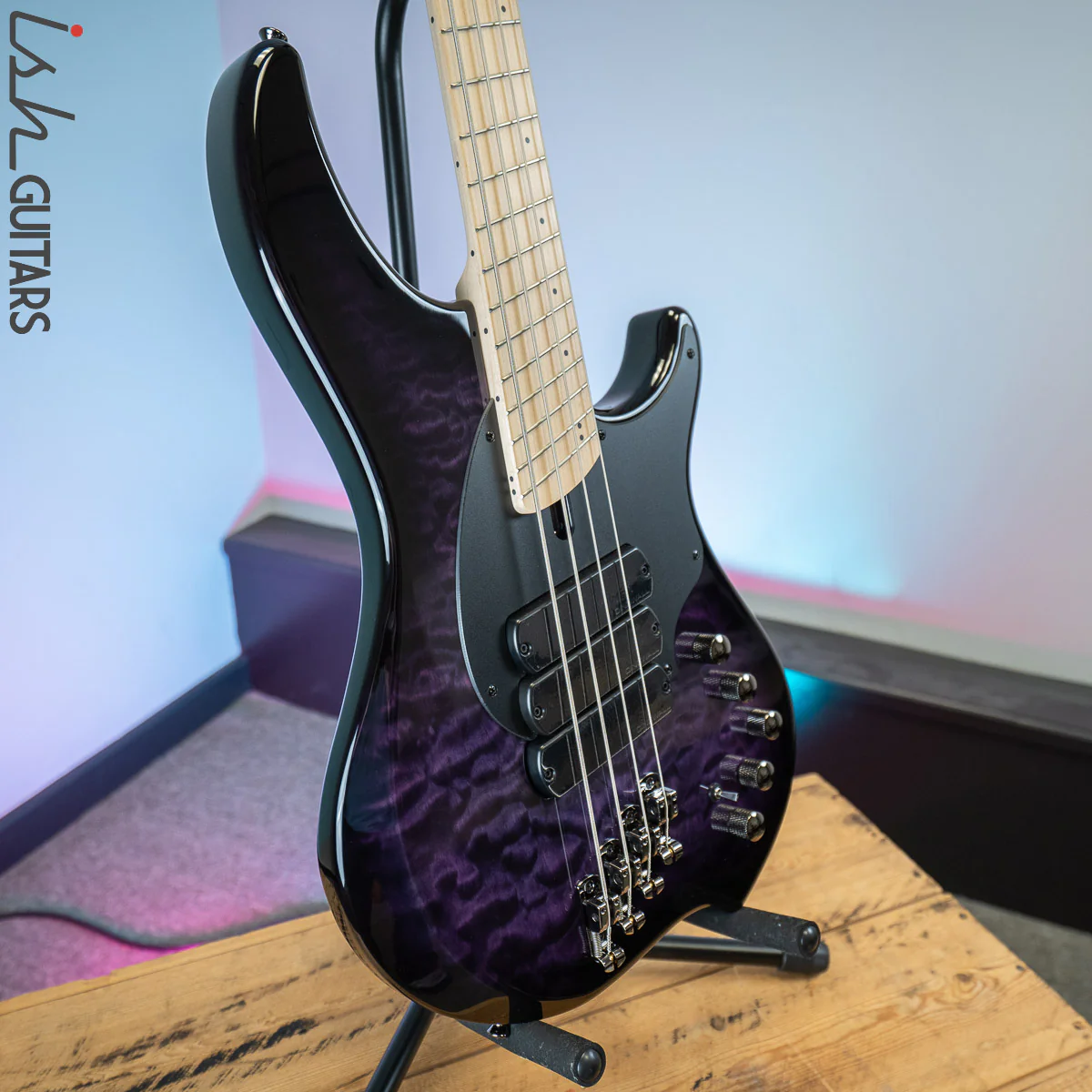 Dingwall Combustion 10th Anniversary 4-String 3 PUP Amethystburst Maple Fretboard - Image 5