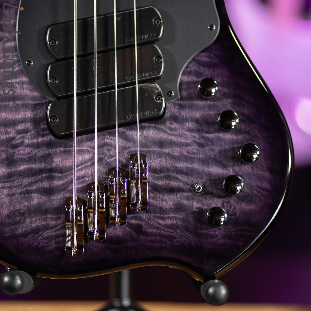 Dingwall Combustion 10th Anniversary 3 PUP 4-String Amethyst Burst - Image 4