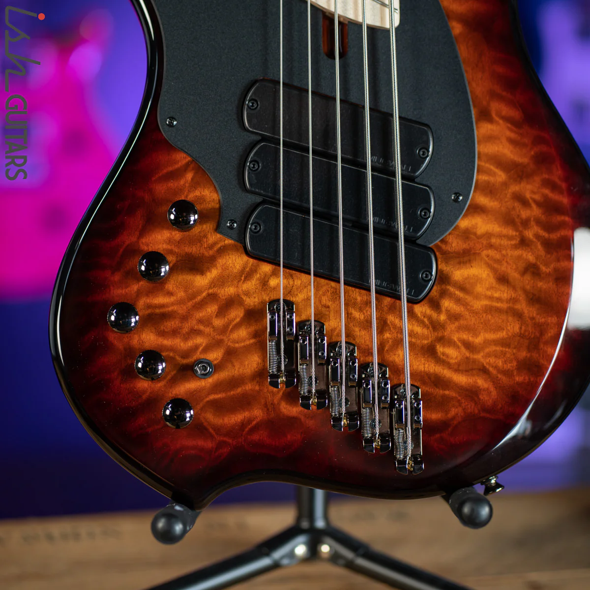 Dingwall Combustion 3 5-String Left Handed Bass Vintageburst - Image 4