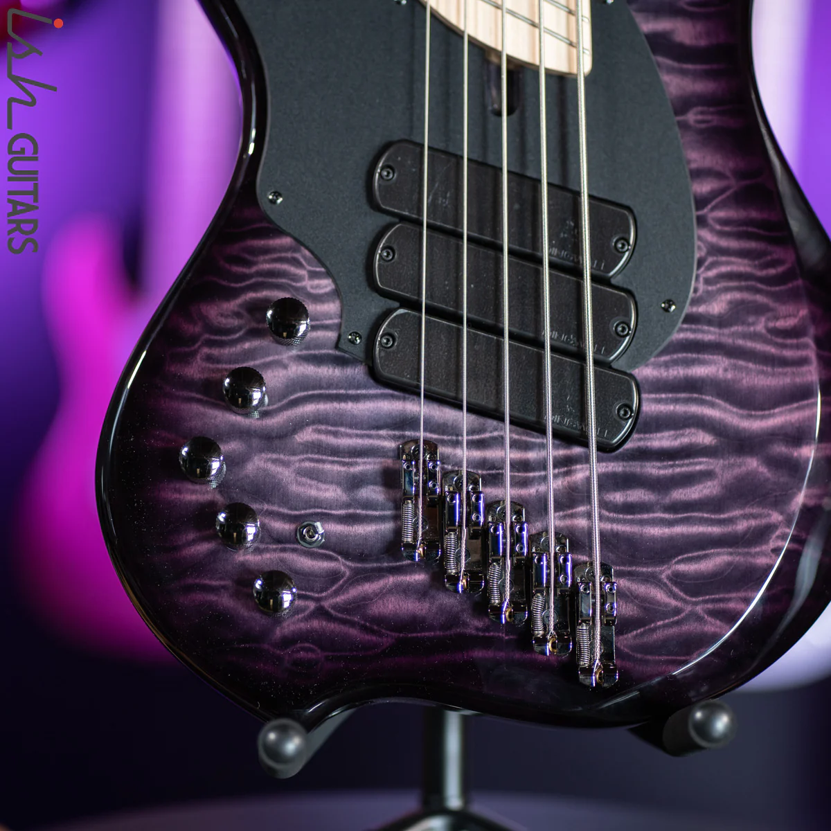 Dingwall Combustion Left-Handed 3 PUP 5-String Amethyst Burst - Image 4