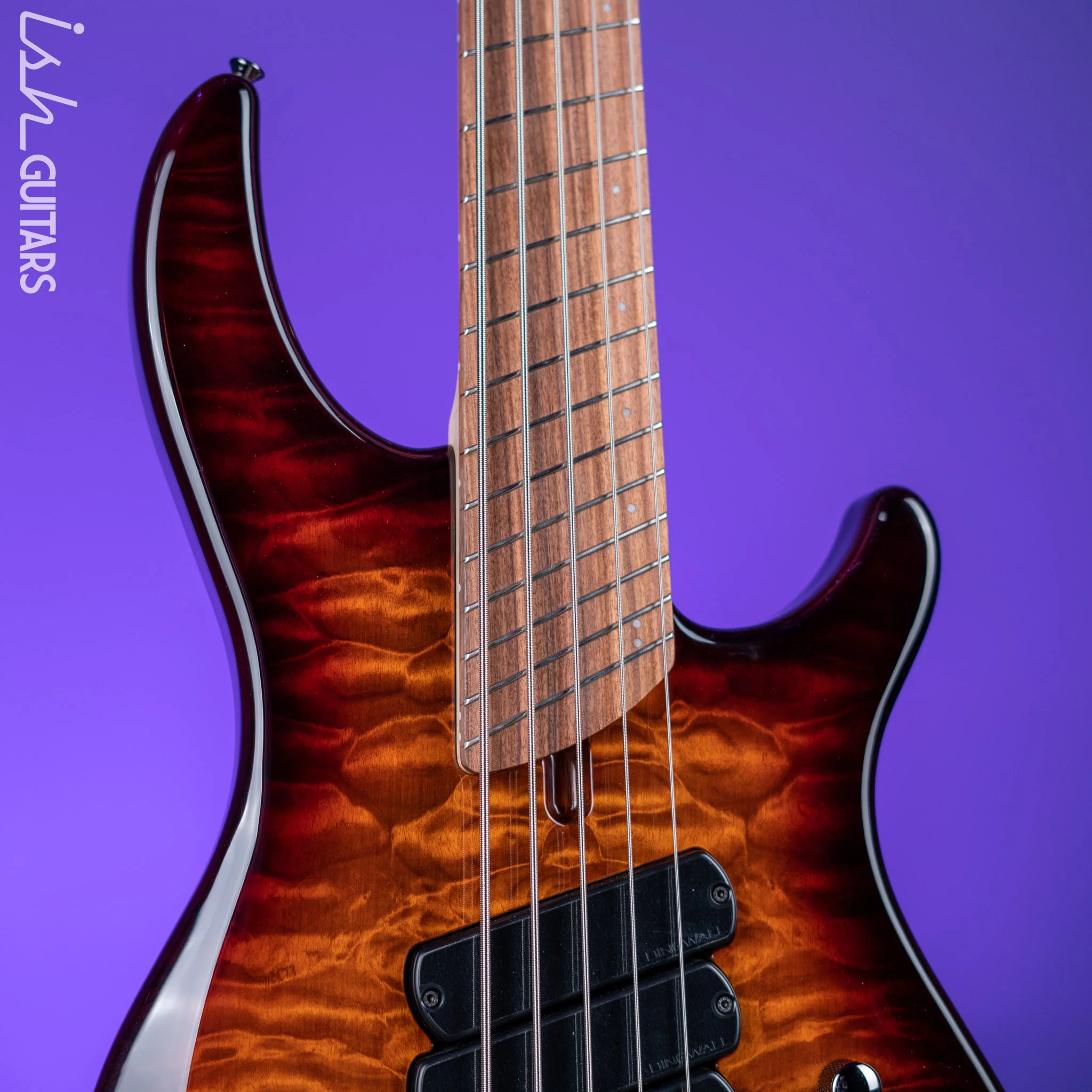 Dingwall Combustion 5-String Bass Vintageburst Gloss Pau Ferro Fretboard - Image 3