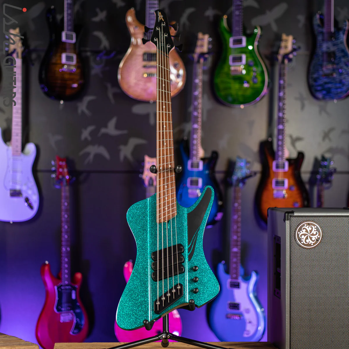 Dingwall D-Roc 5-String Bass Gloss Metal Flake Aquamarine - Image 3