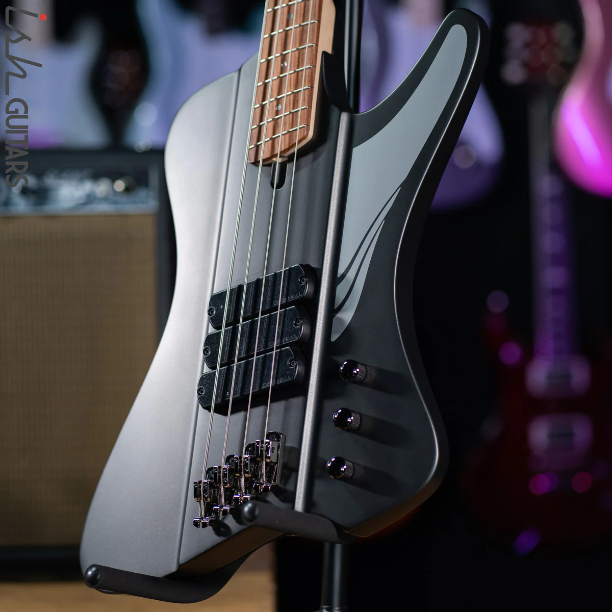 Dingwall D-Roc Standard 4-String Bass Matte Metallic Black - Image 5