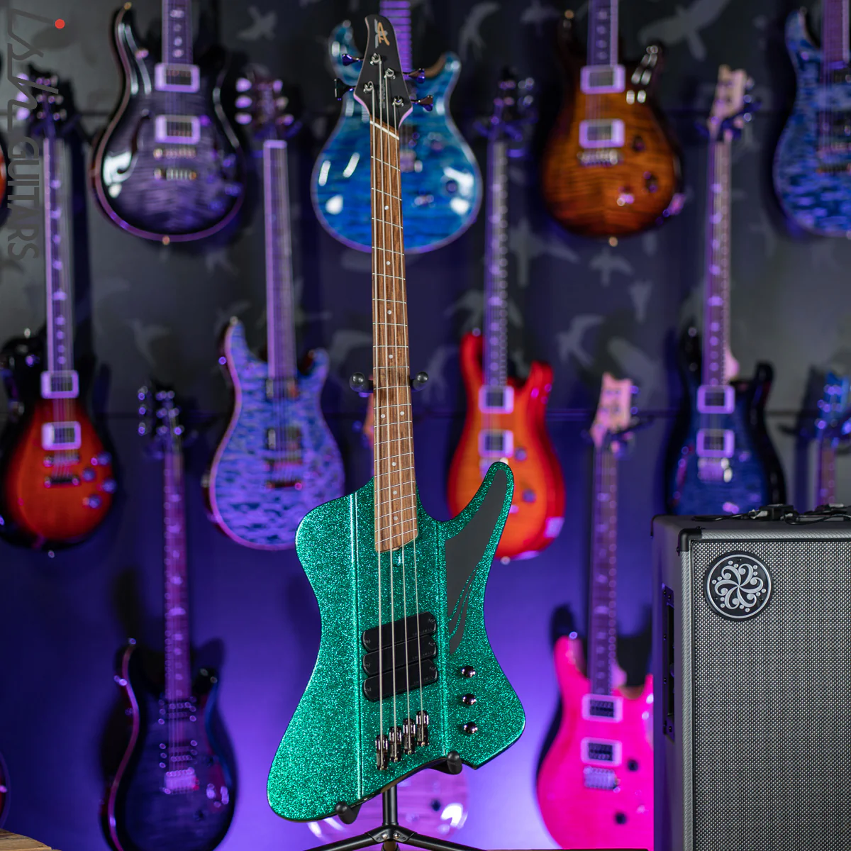 Dingwall D-Roc Standard 4-String Gloss Metalflake Aquamarine - Image 2