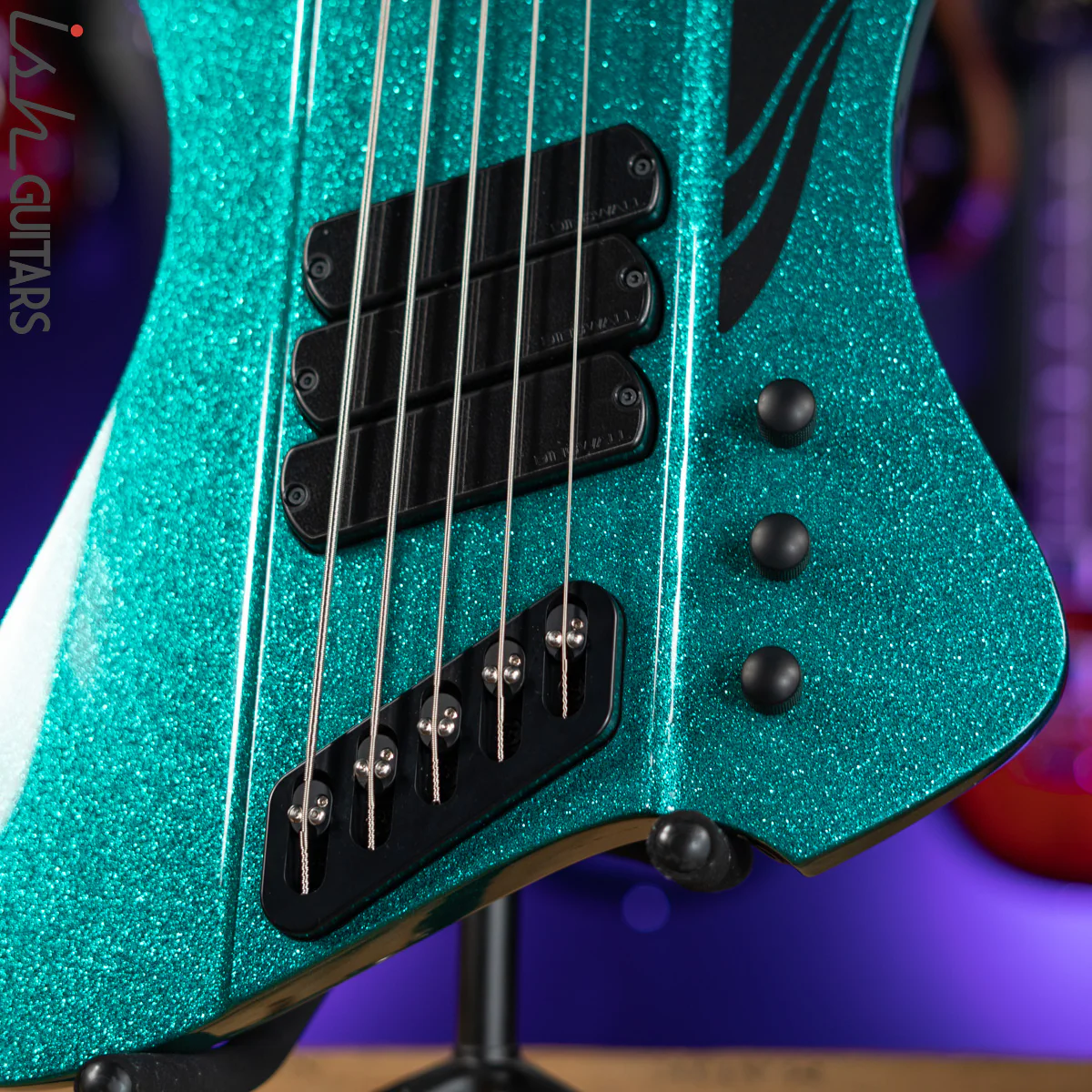 Dingwall D-Roc Standard 5-String Bass Aquamarine Metalflake Gloss - Image 4