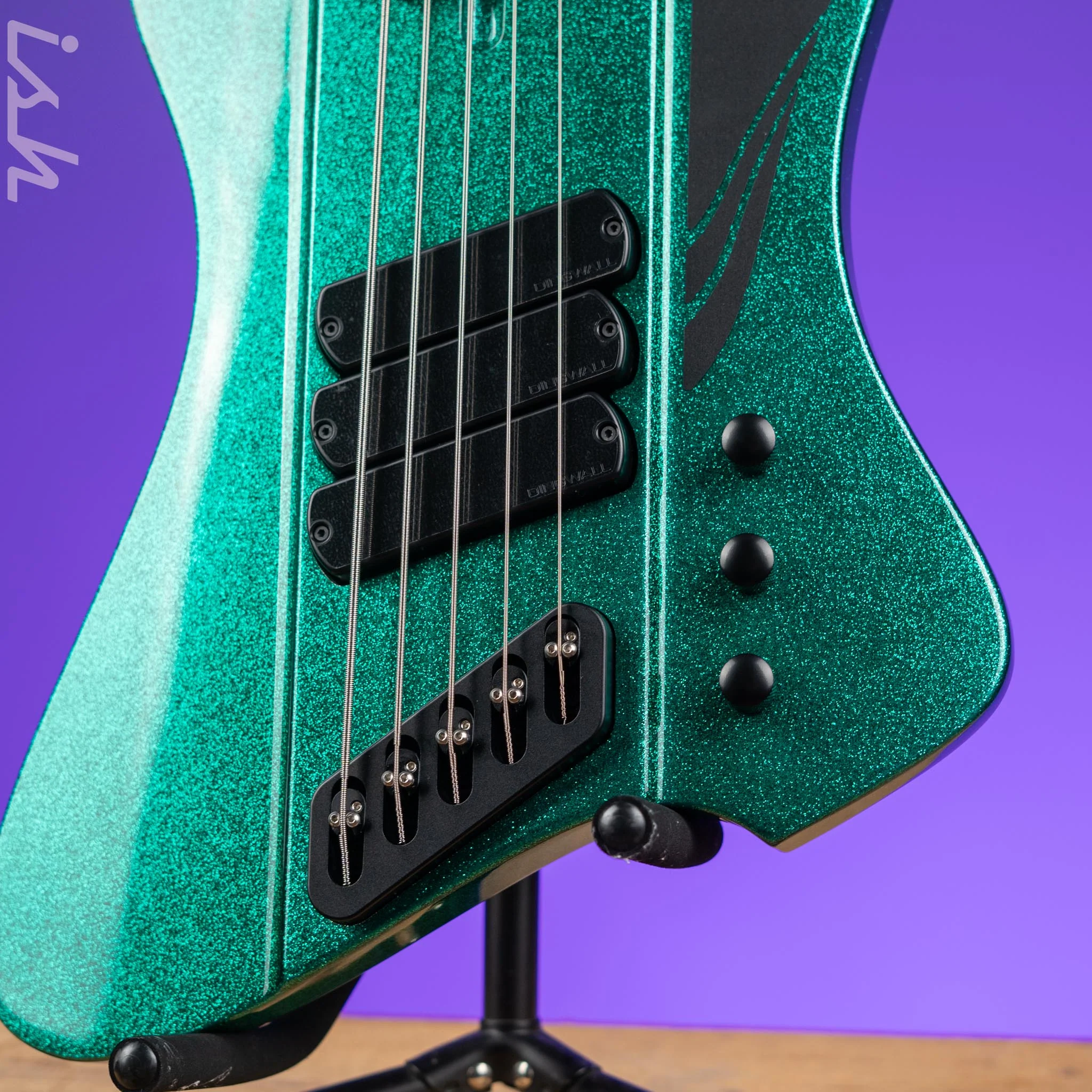 Dingwall D-Roc Standard 5-String Bass Aquamarine Metalflake Gloss Demo - Image 4