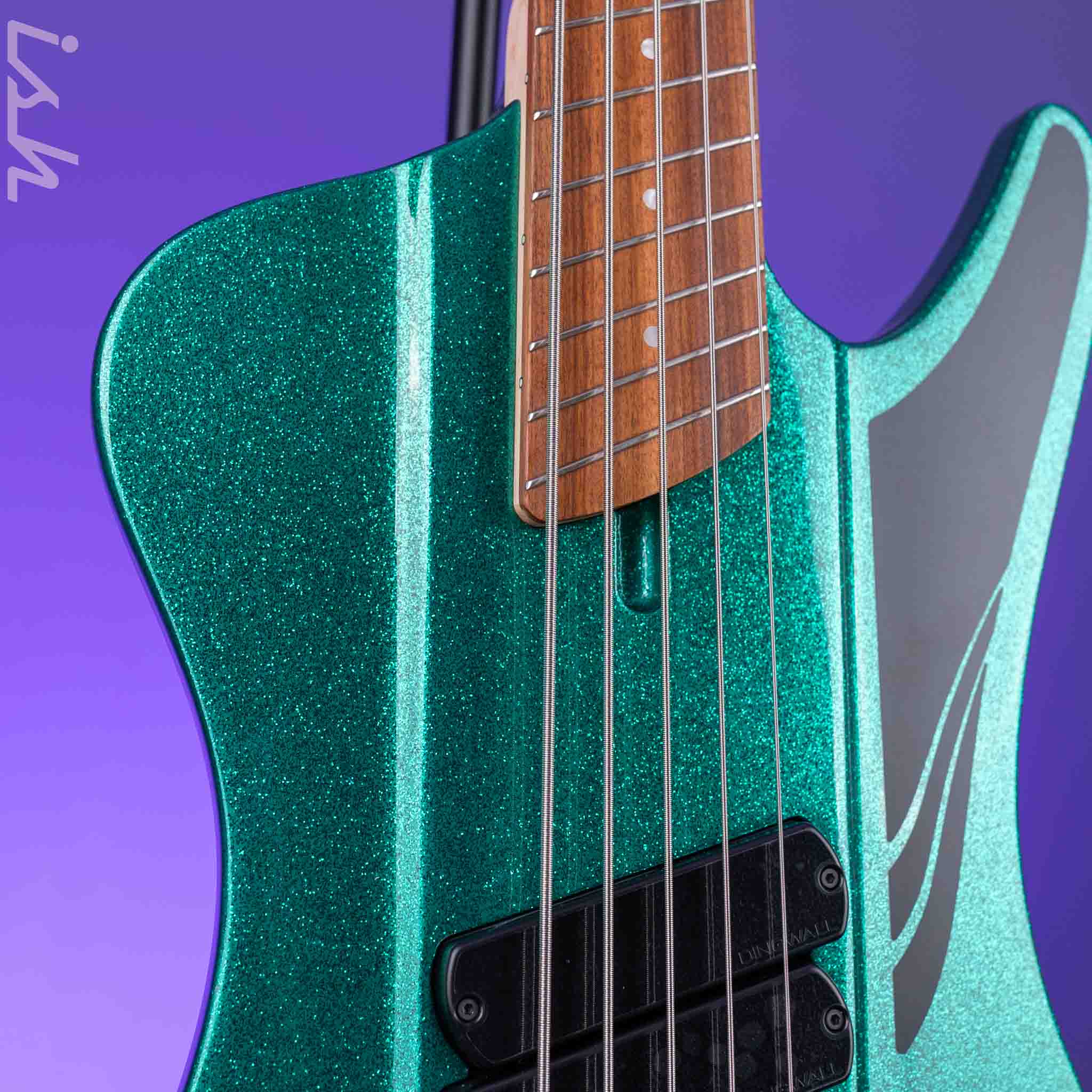 Dingwall D-Roc Standard 5-String Bass Gloss Metalflake Aquamarine - Image 3