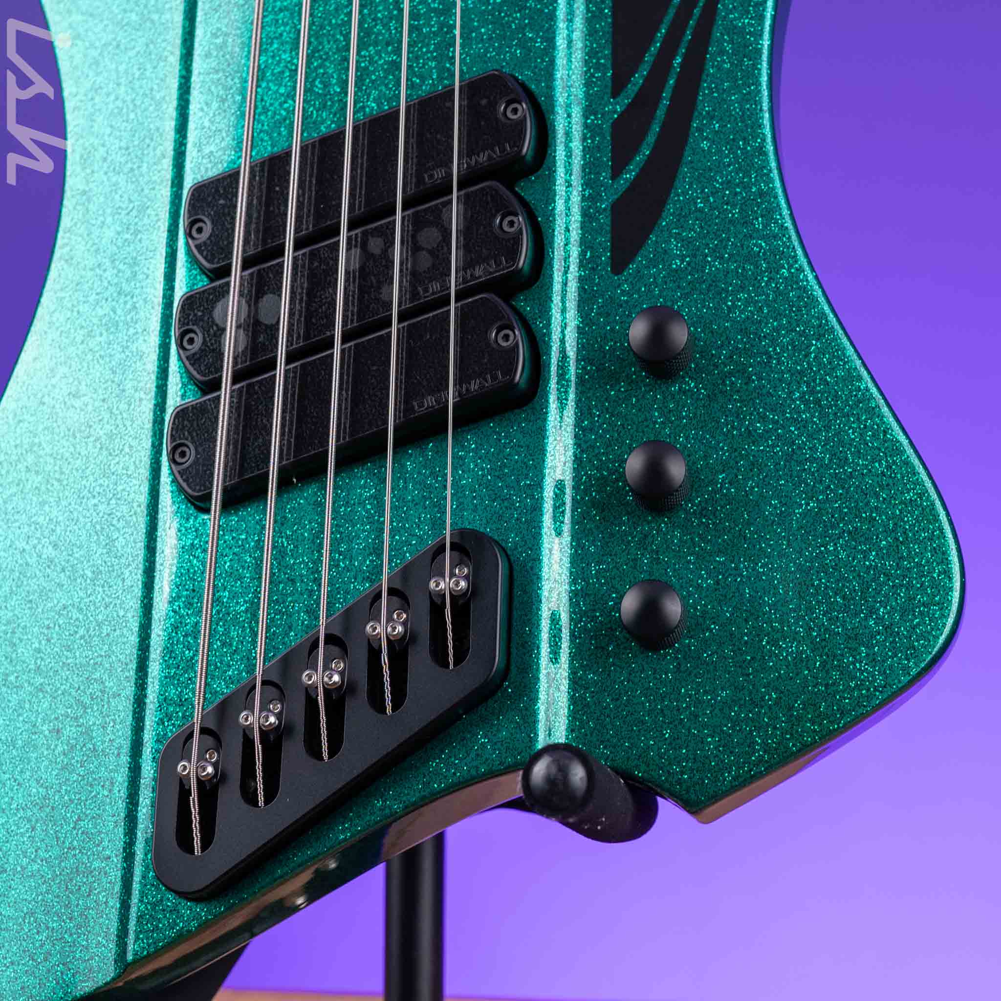 Dingwall D-Roc Standard 5-String Bass Gloss Metalflake Aquamarine - Image 4