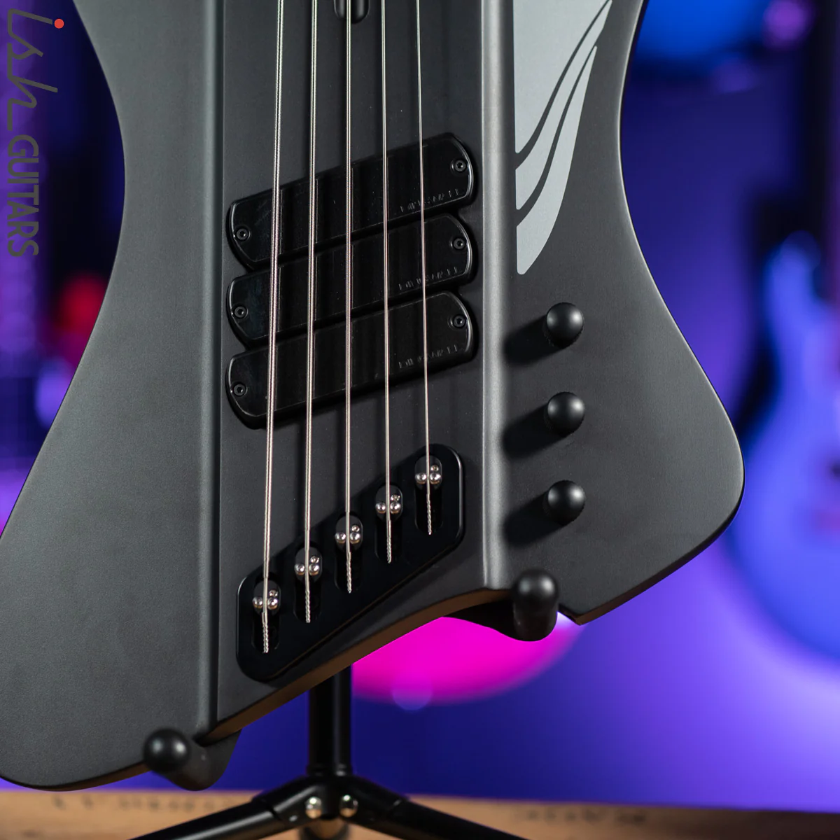 Dingwall D-Roc Standard 5-String Bass Matte Metallic Black - Image 4
