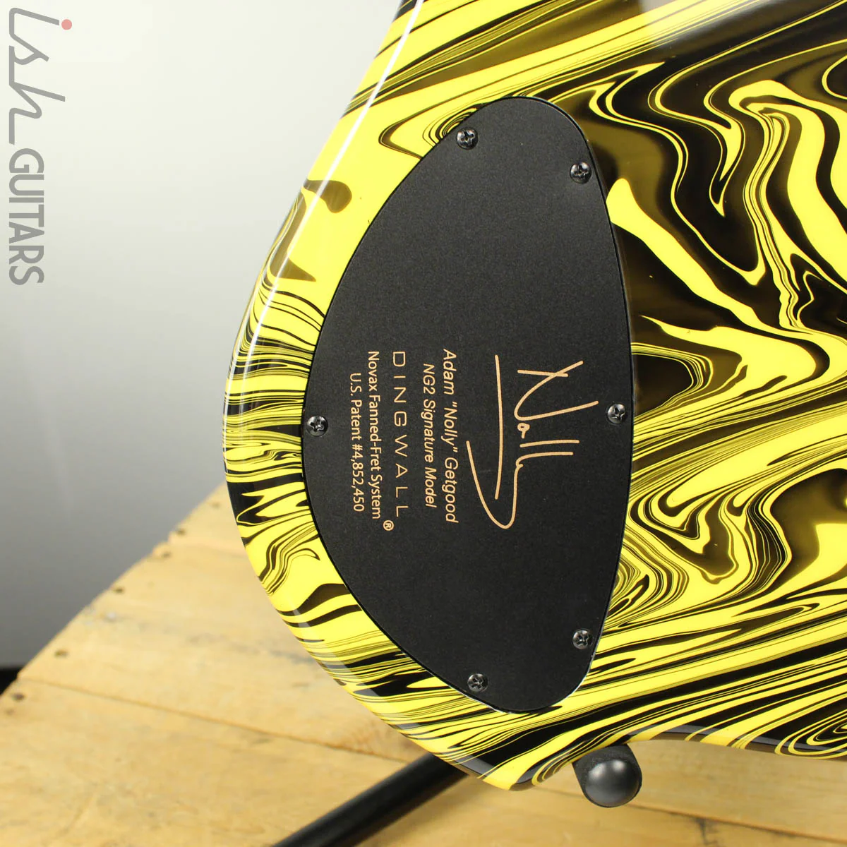 Dingwall Combustion NG-2 5-String Multiscale Bass Ferrari Yellow Swirl Finish - Image 9