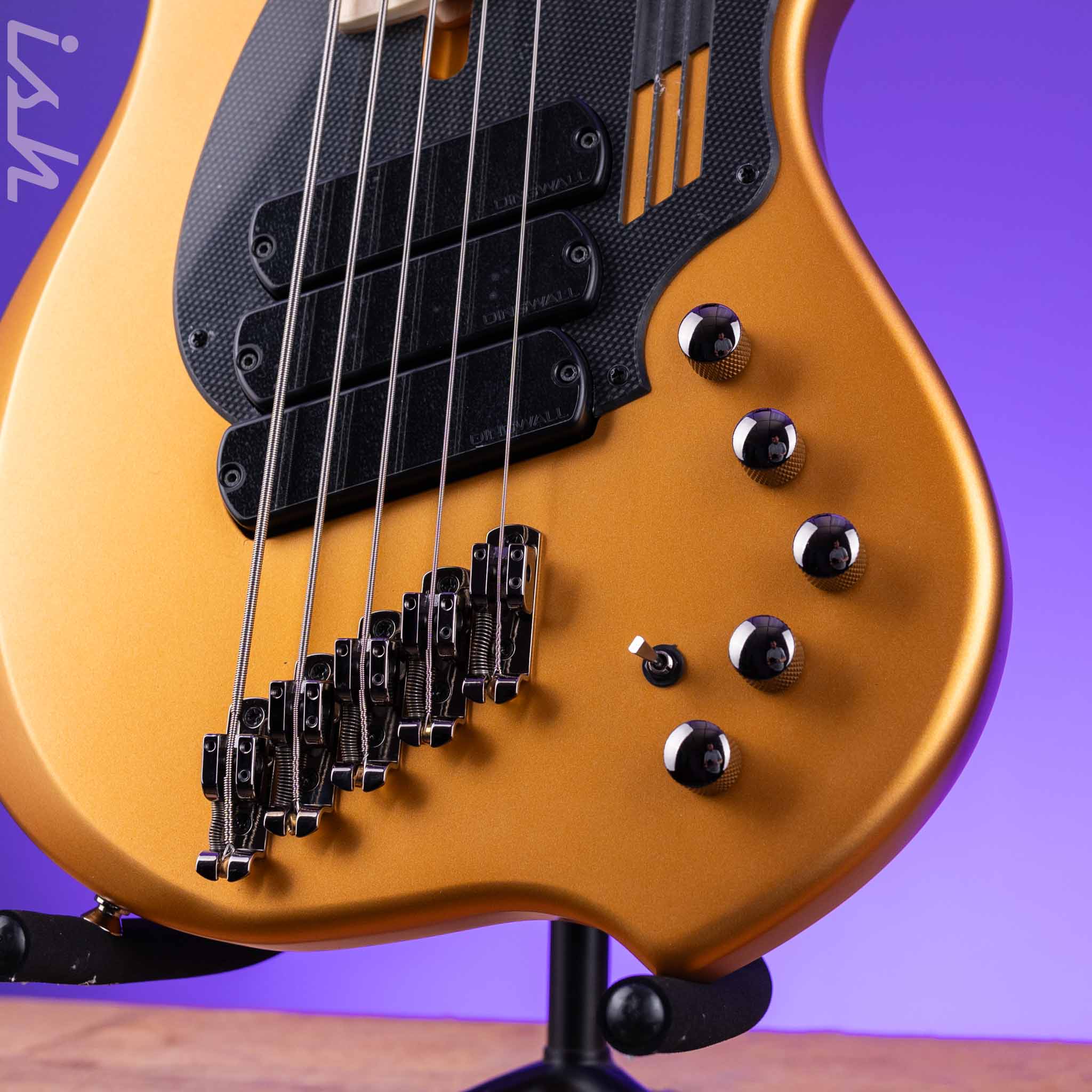 Dingwall NG-3 5-String Bass Guitar Matte Gold Metallic - Image 4