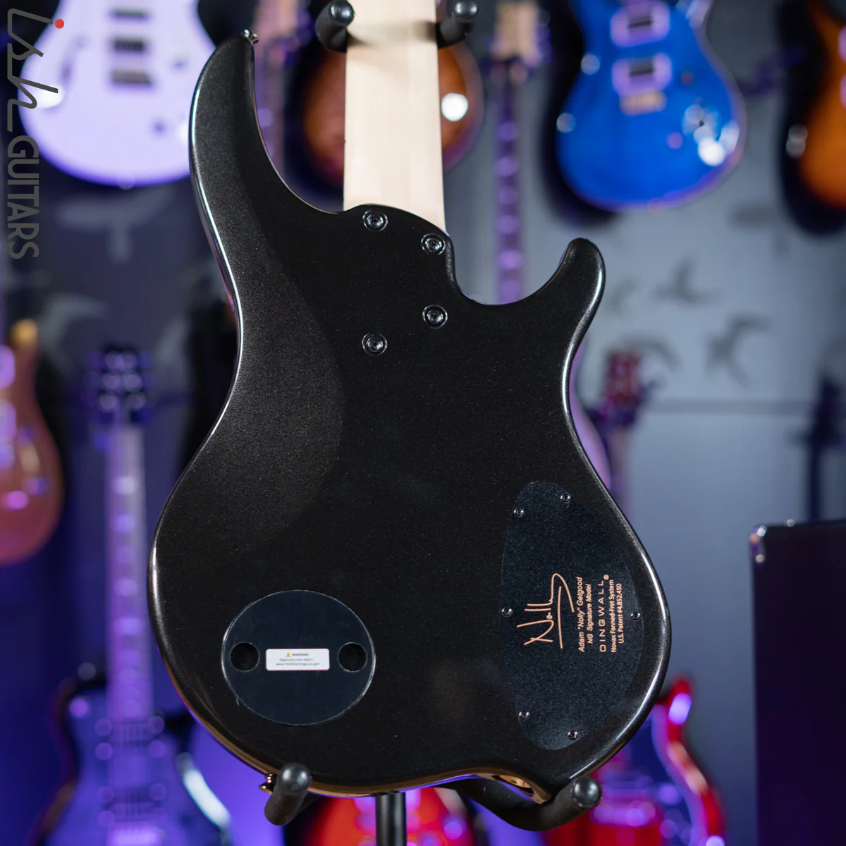 Dingwall NG-3 5-String Left Hand Bass Metallic Black Gloss - Image 7
