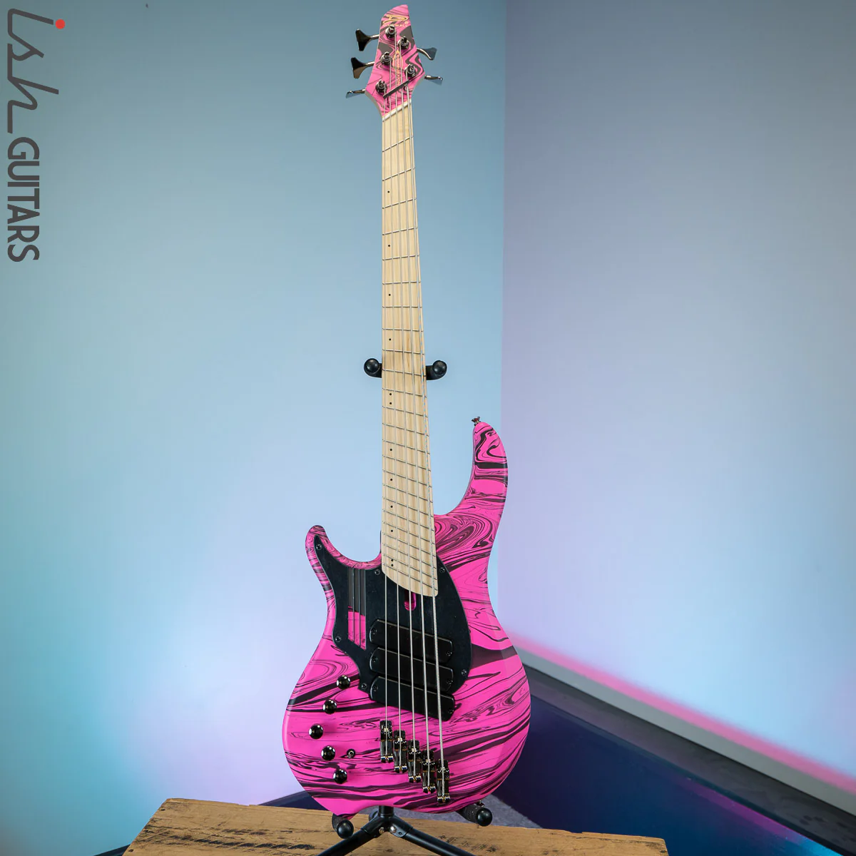 Dingwall NG-3 5-String Left-Handed Bass Matte Pink Swirl - Image 2
