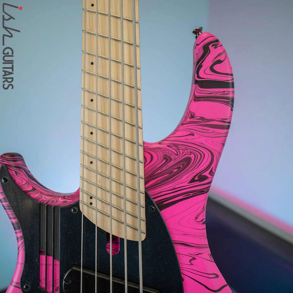 Dingwall NG-3 5-String Left-Handed Bass Matte Pink Swirl - Image 3