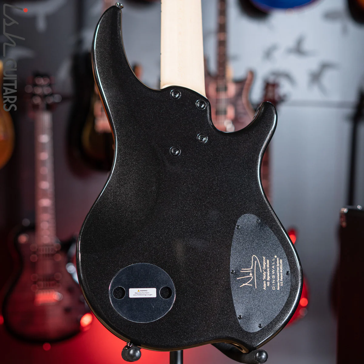 Dingwall NG-3 5-String Left Handed Bass Metallic Black - Image 8