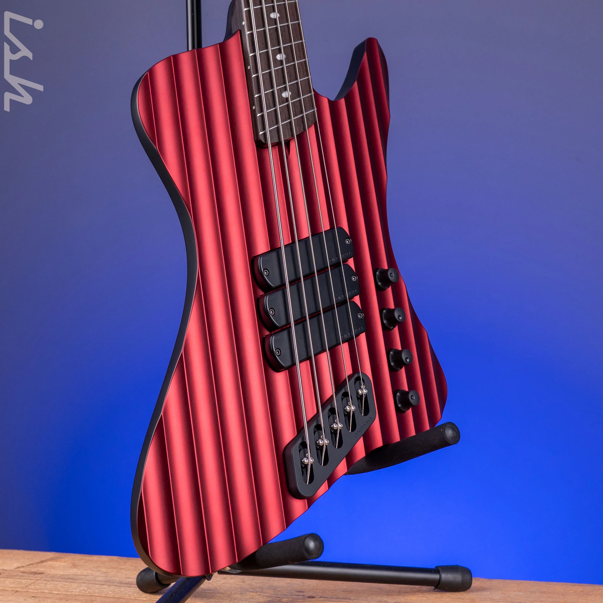 Dingwall Rob van der Loo Signature D-Roc Custom 5-String Bass Matte Candy Pearl Wild Cherry - Image 3