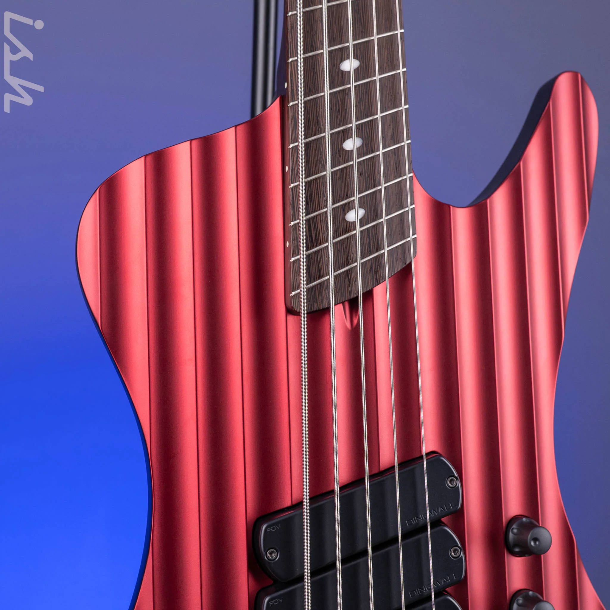 Dingwall Rob van der Loo Signature D-Roc Custom 5-String Bass Matte Candy Pearl Wild Cherry - Image 4