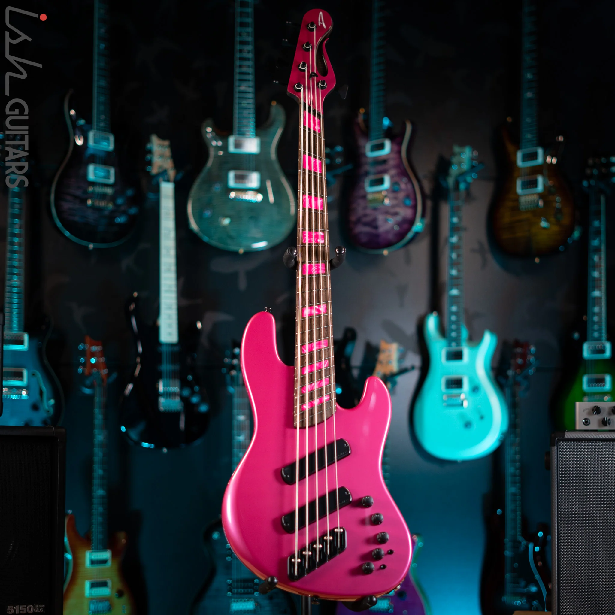 Dingwall Super J 5-String Bass Pink Metallic Gloss - Image 2