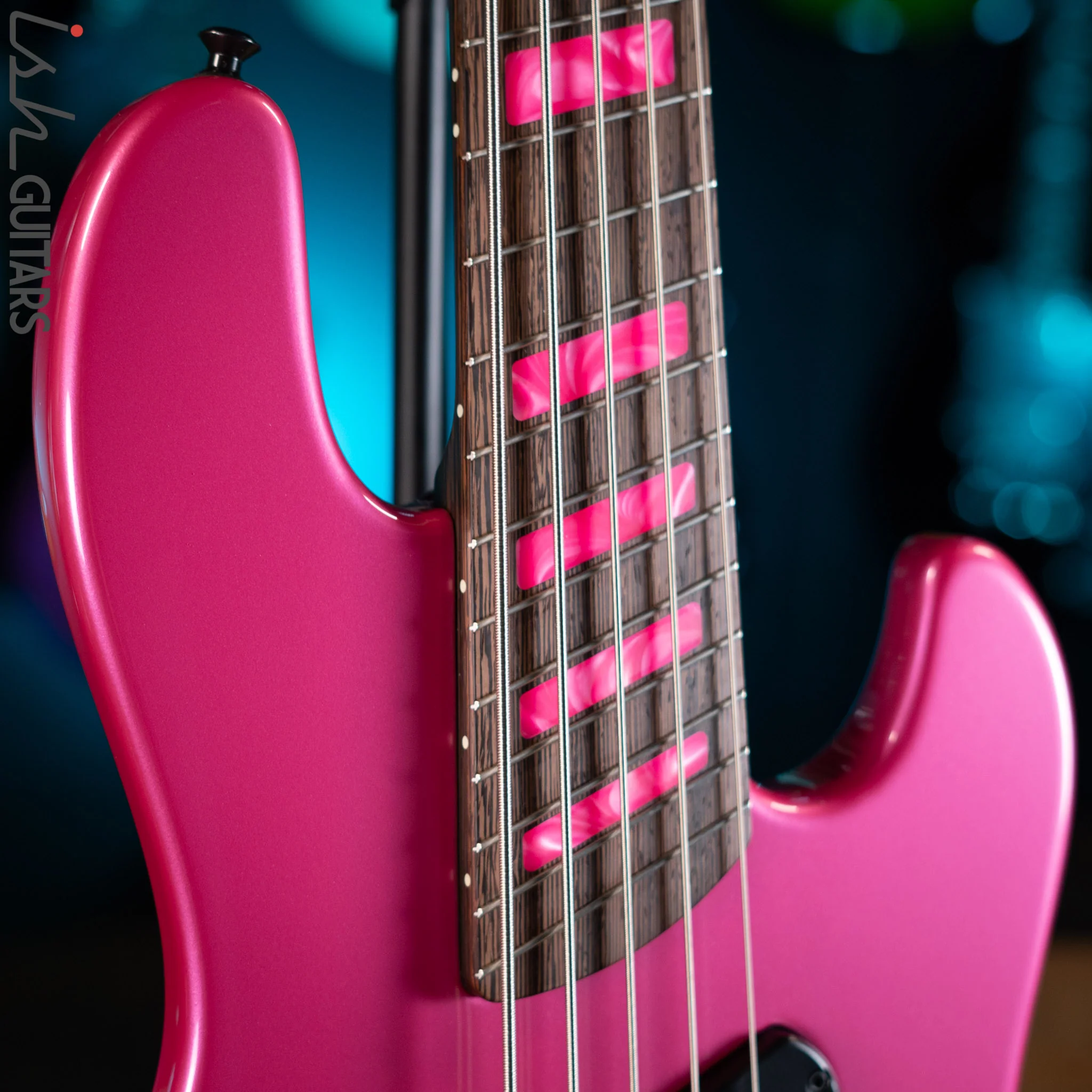 Dingwall Super J 5-String Bass Pink Metallic Gloss - Image 3