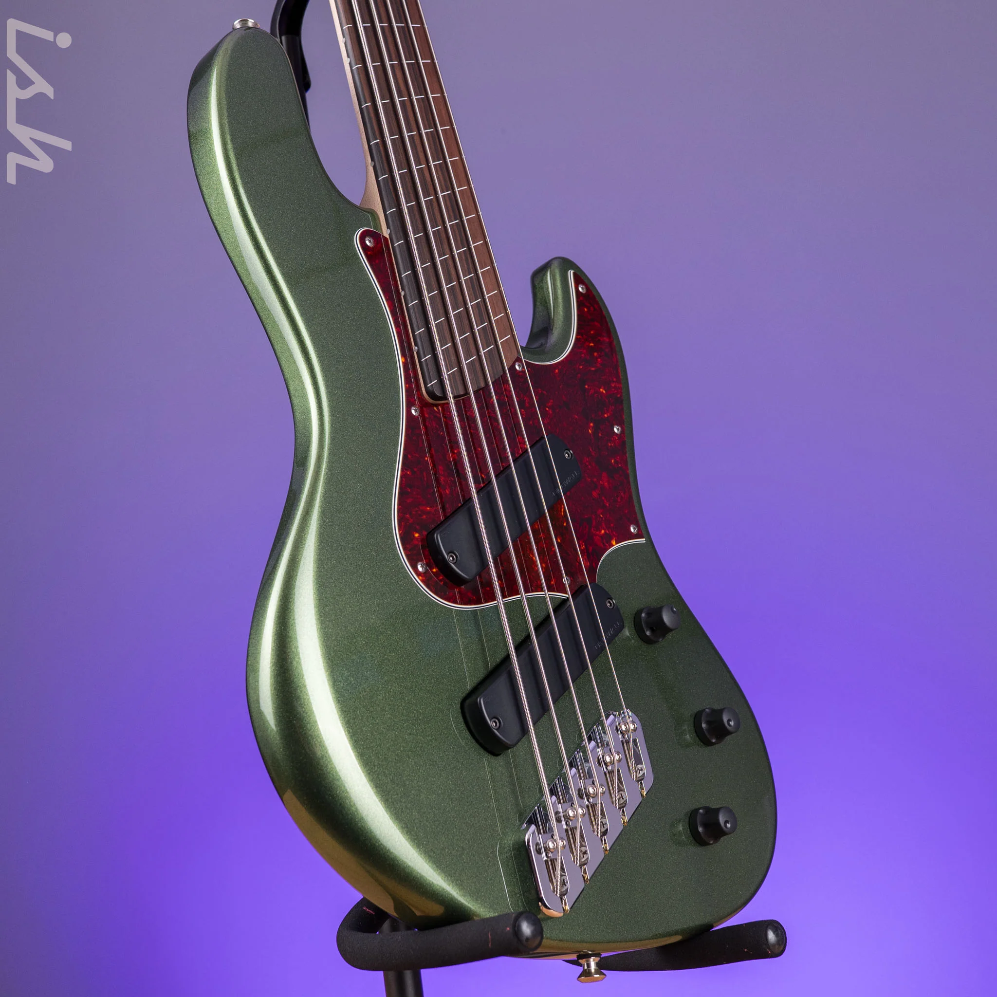 Dingwall Super J 5-string Fretless Metallic Green - Image 3