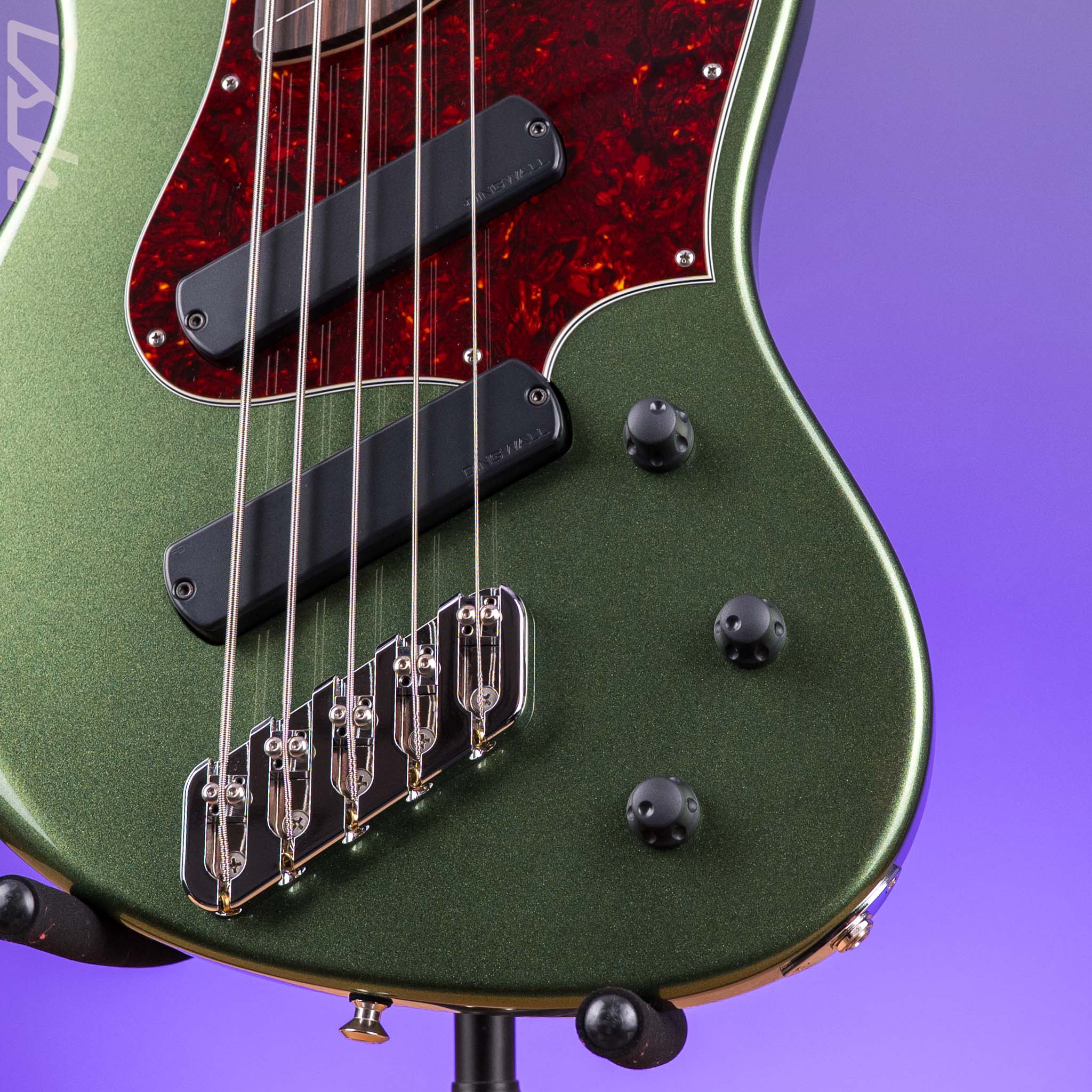 Dingwall Super J 5-string Fretless Metallic Green - Image 5