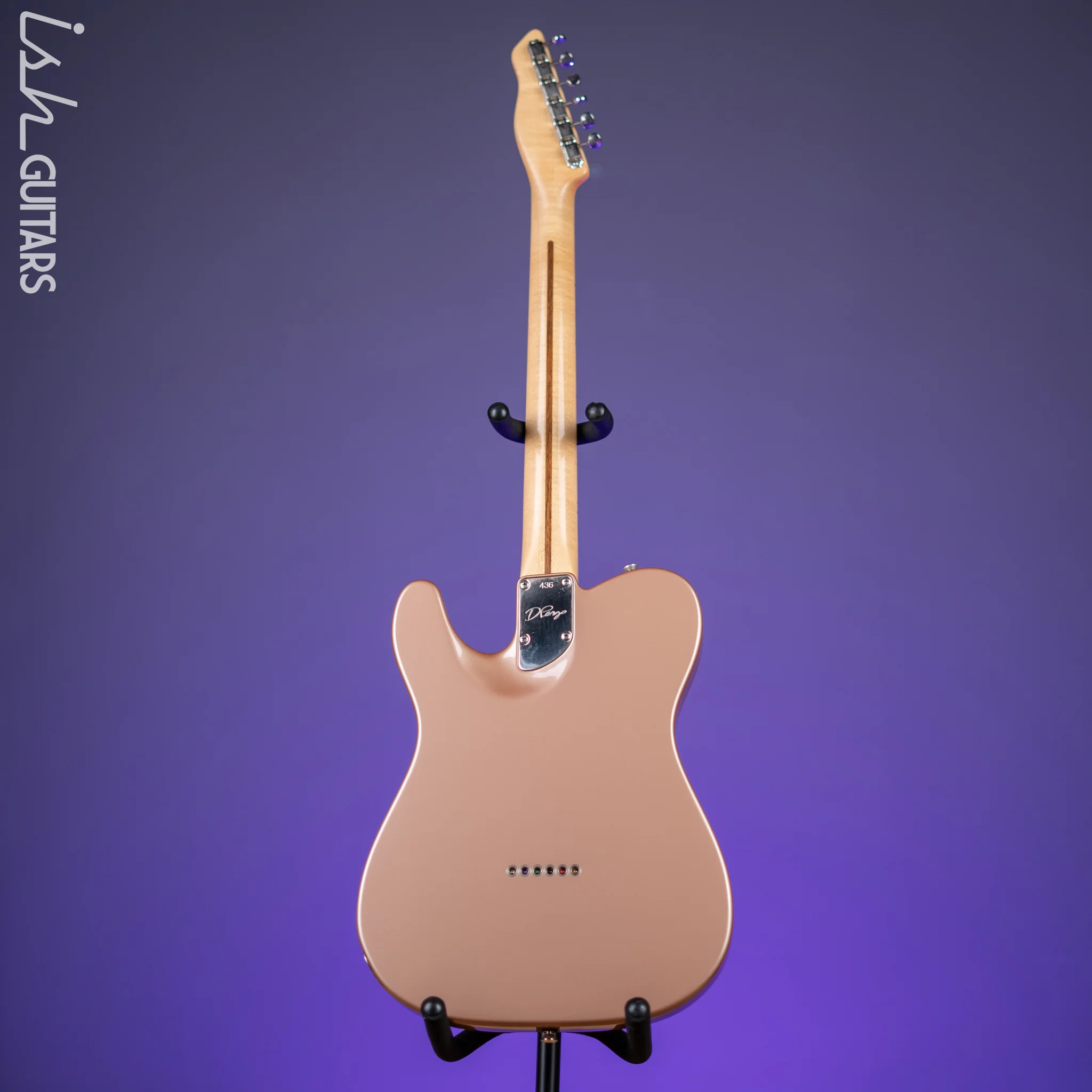 2012 D'Pergo Semi-Hollow Limited Aged Bakersfield Tele Calais Coral - Image 8
