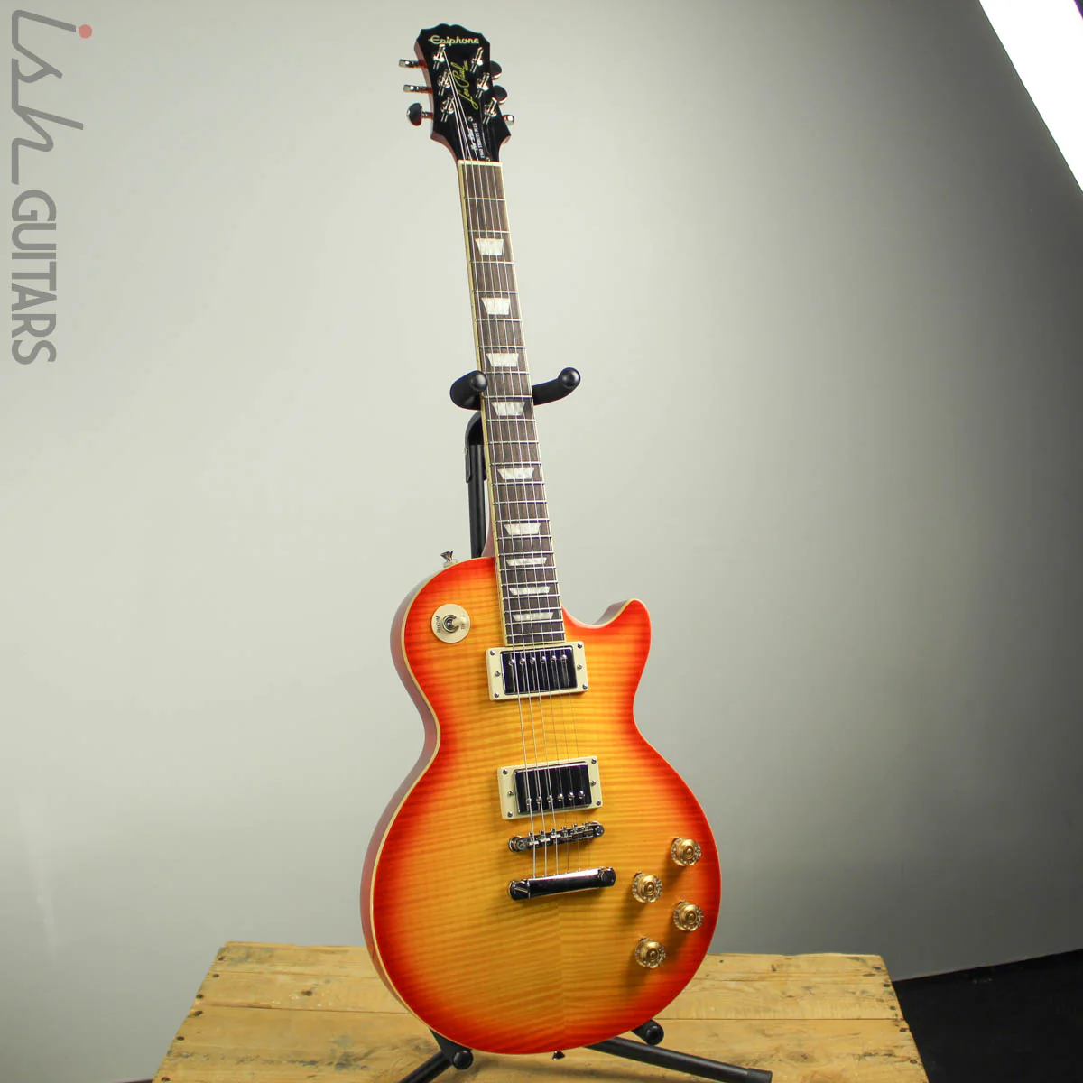 2003 Epiphone 1960 Tribute Plus Les Paul Cherry Sunburst - Image 2
