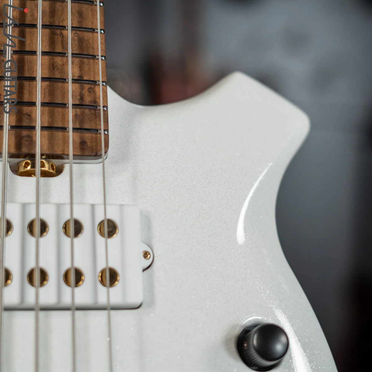 Ernie Ball Music Man BFR Crescendo Bongo 5 HH Bass White Sparkle Gloss - Image 5