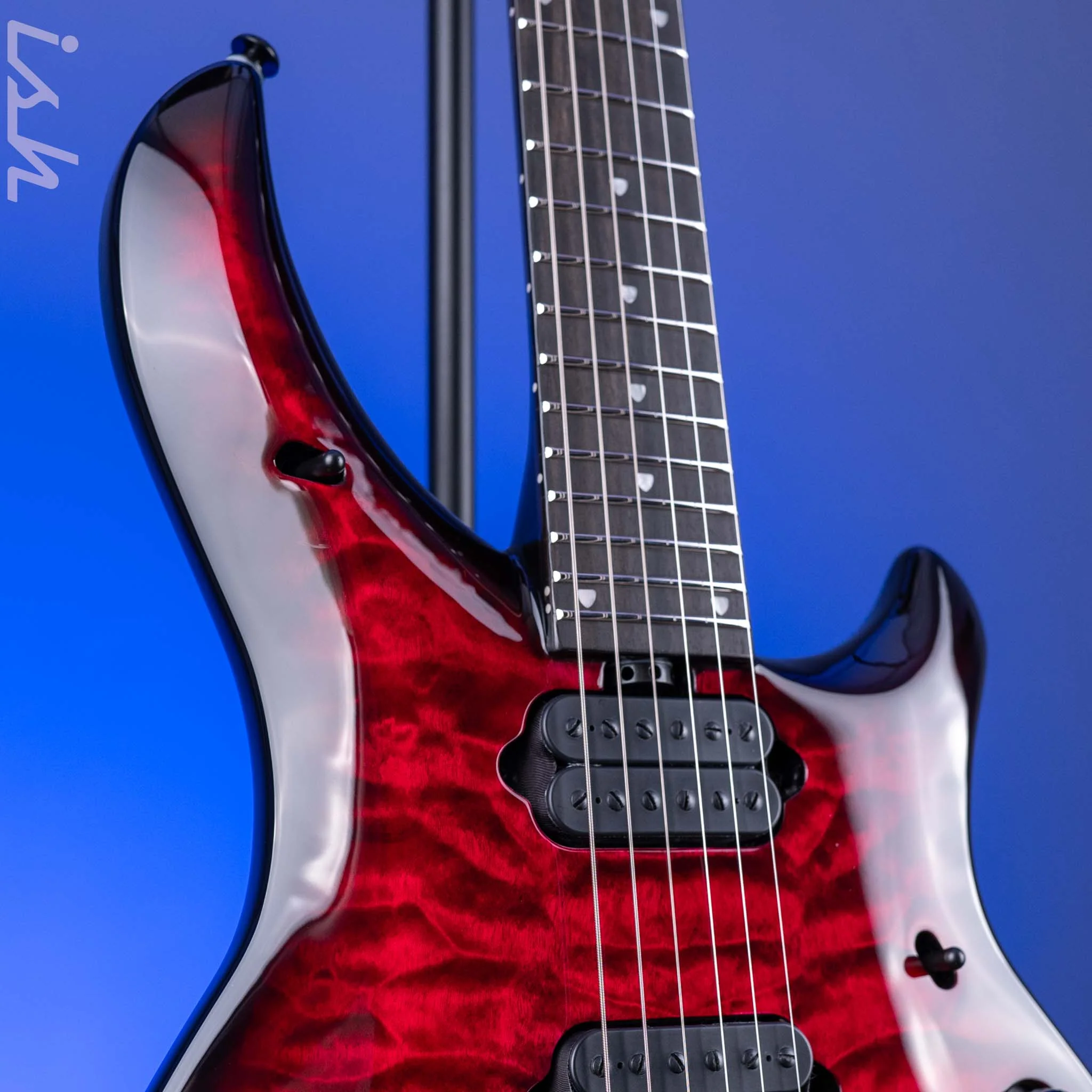 Ernie Ball Music Man BFR John Petrucci Majesty 6 Electric Guitar Red Nebula - Image 3