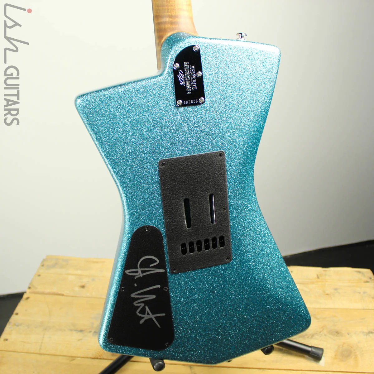 Ernie Ball Music Man BFR St. Vincent Turquoise Crush Sparkle HHH - Image 10