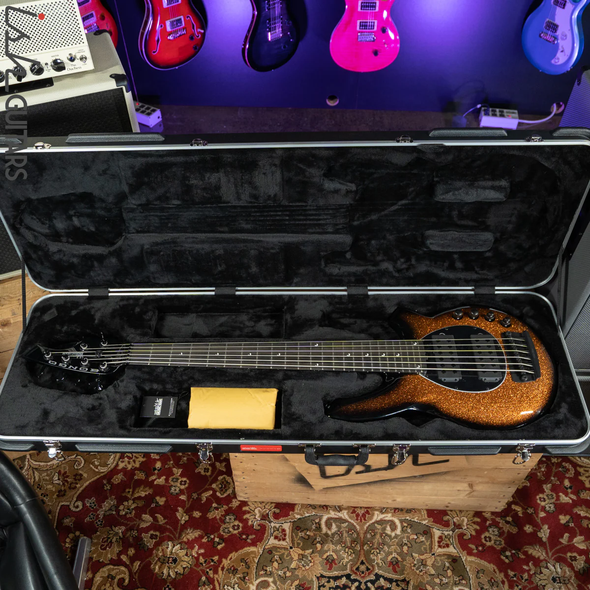 Ernie Ball Music Man Bongo 6-String Bass Harvest Orange - Image 13