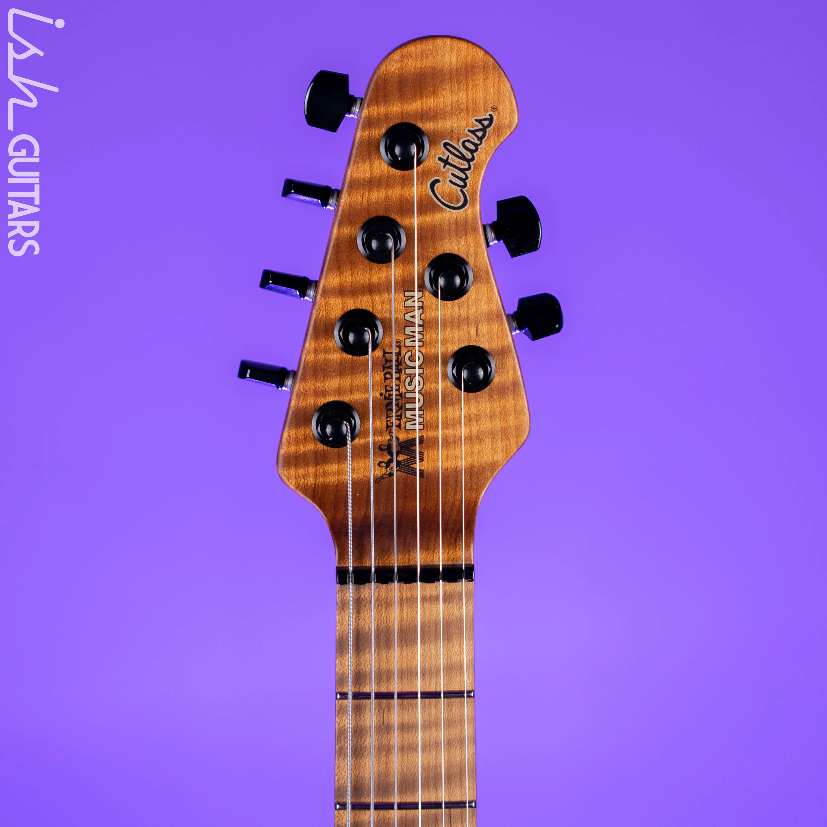 Ernie Ball Music Man Cutlass HT SSS Trem Raspberry Burst - Image 5