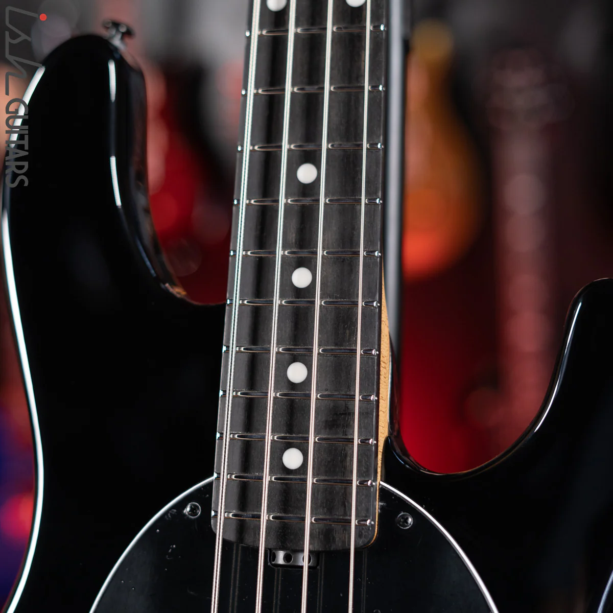Ernie Ball Music Man DarkRay 4-String Bass Obsidian Black - Image 5